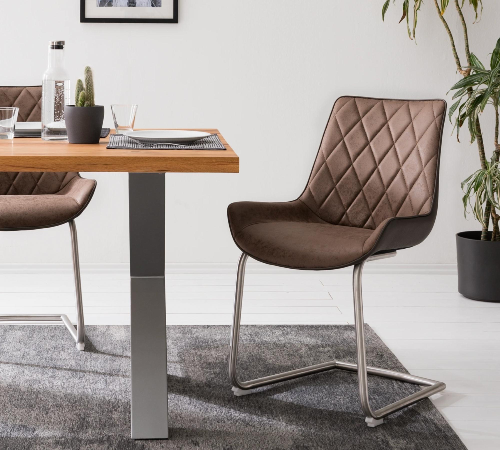 2x Freischwinger Kunstleder Vintage Braun