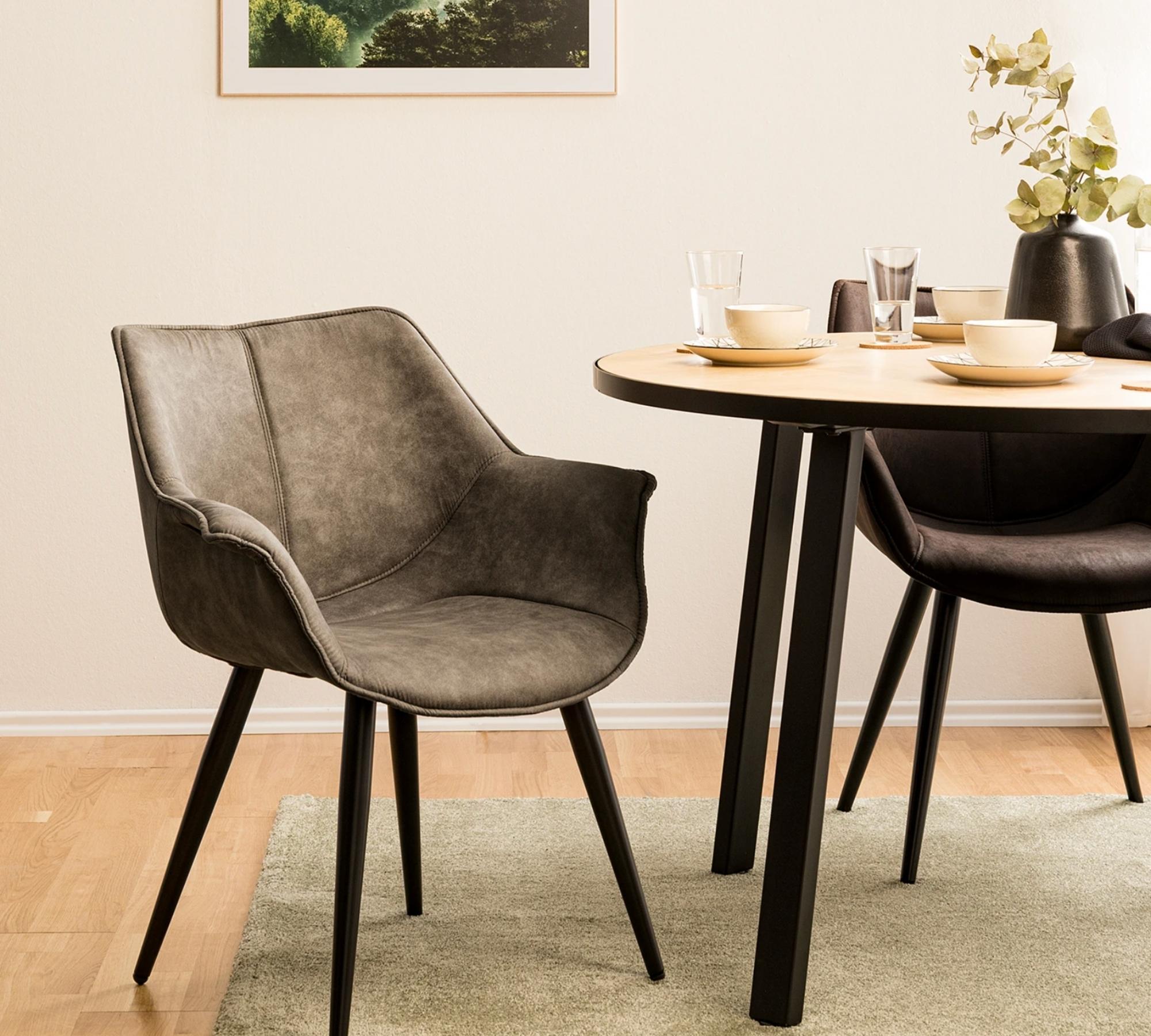 Armchair microfiber Used look Beige