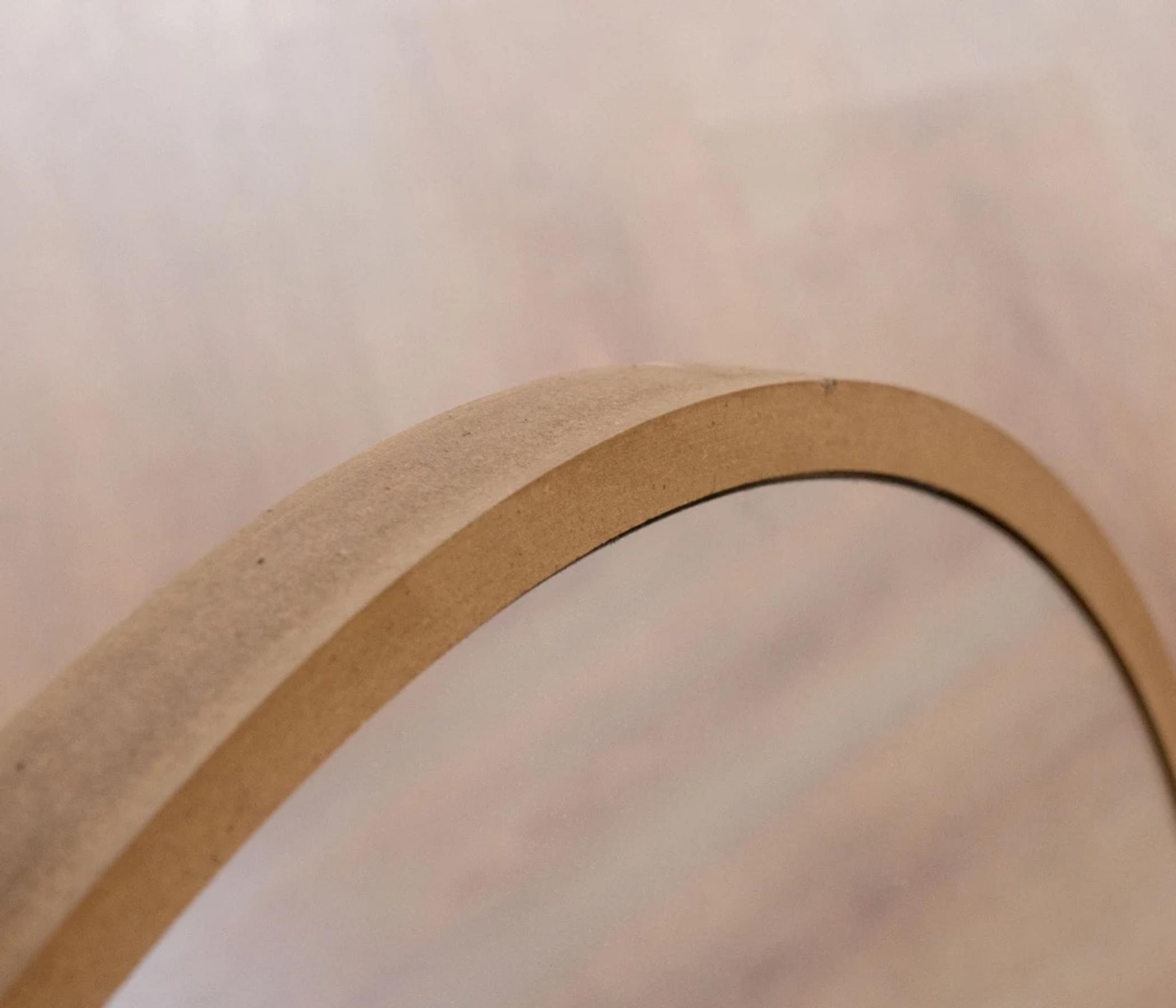 Runder Spiegel aus Holz Olive