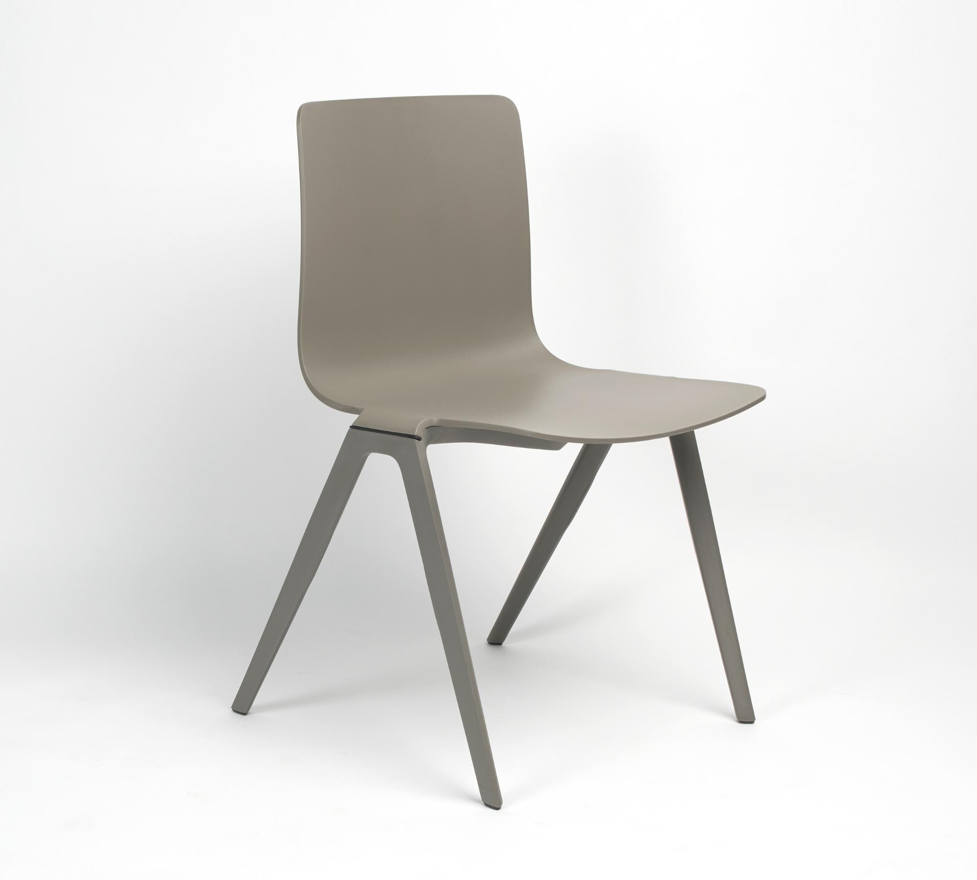 Minimalistischer Indoor-Outdoor Stuhl Stapelbar, Grau