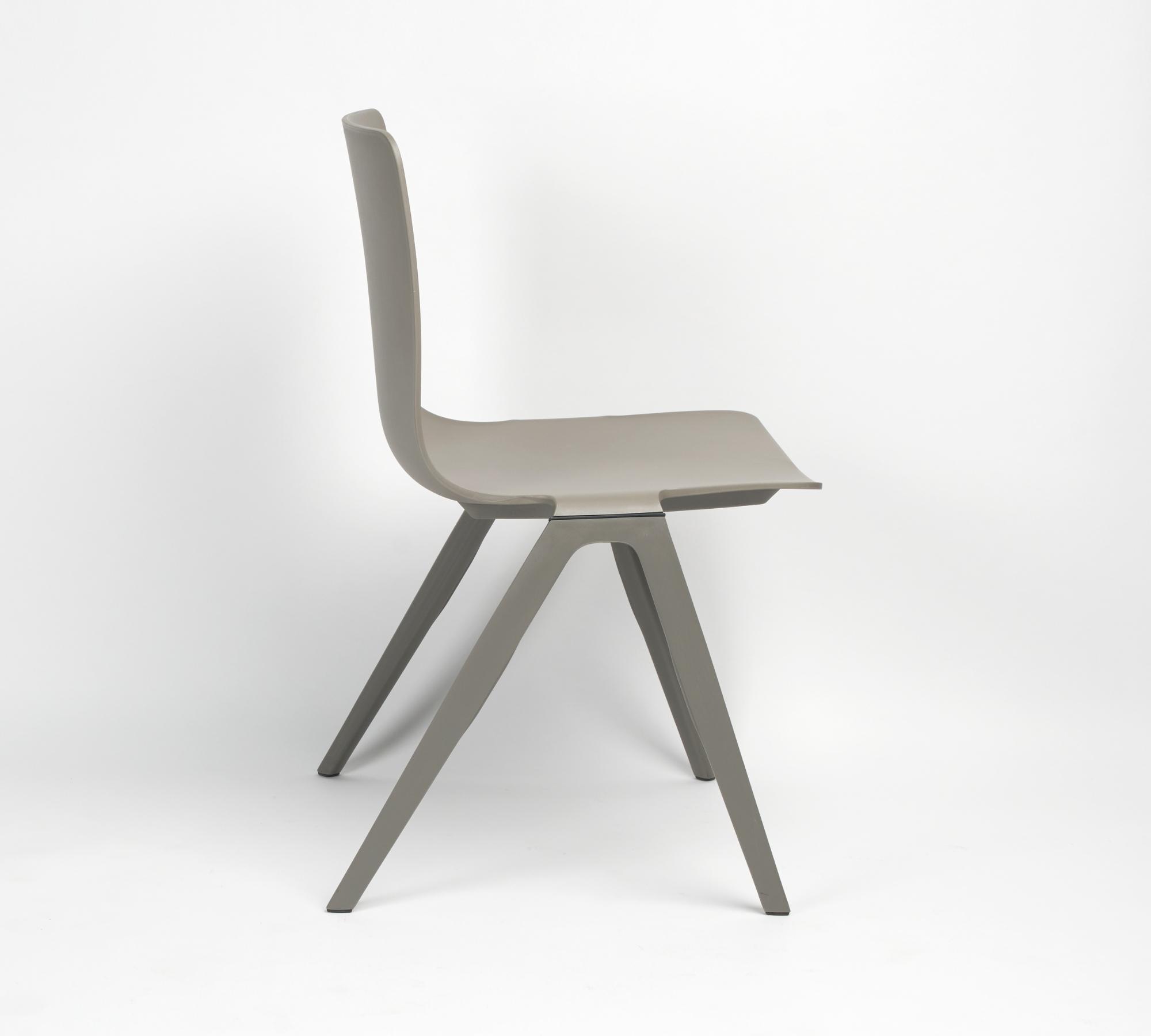 Minimalistischer Indoor-Outdoor Stuhl Stapelbar, Grau