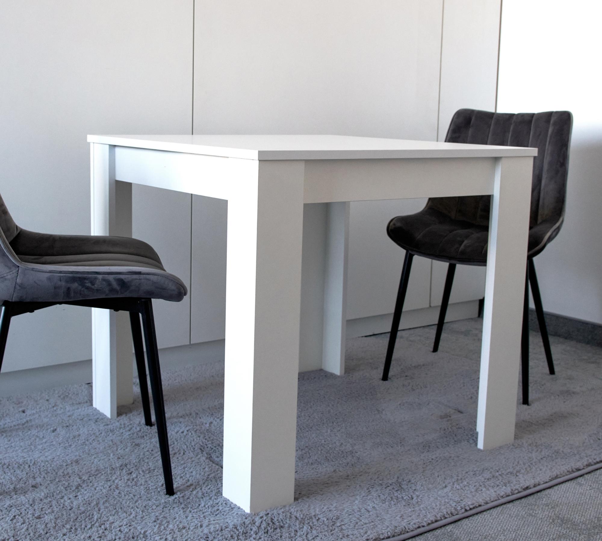 Minimalistischer quadratischer Tisch Weiß