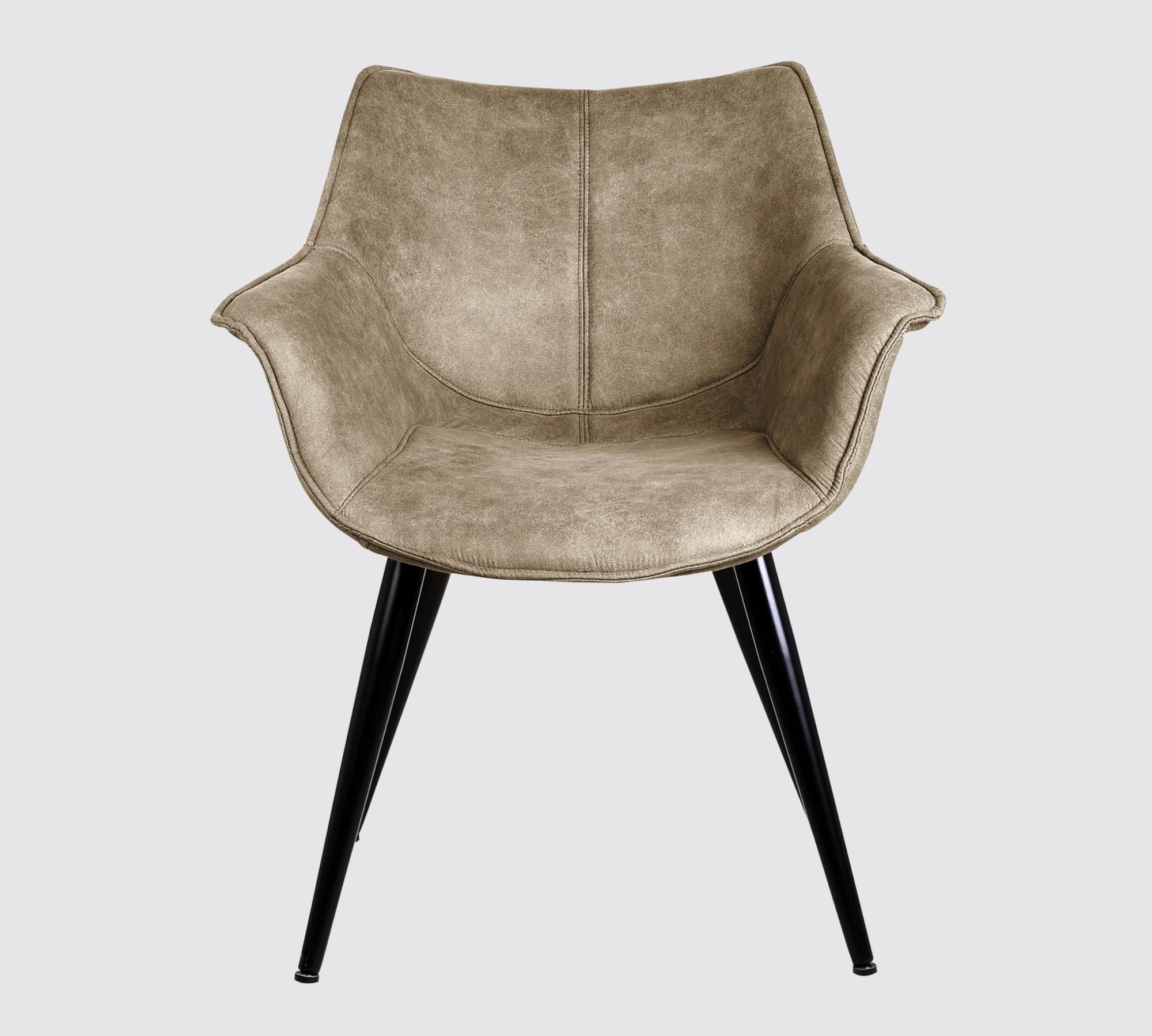 Armchair microfiber Used look Beige