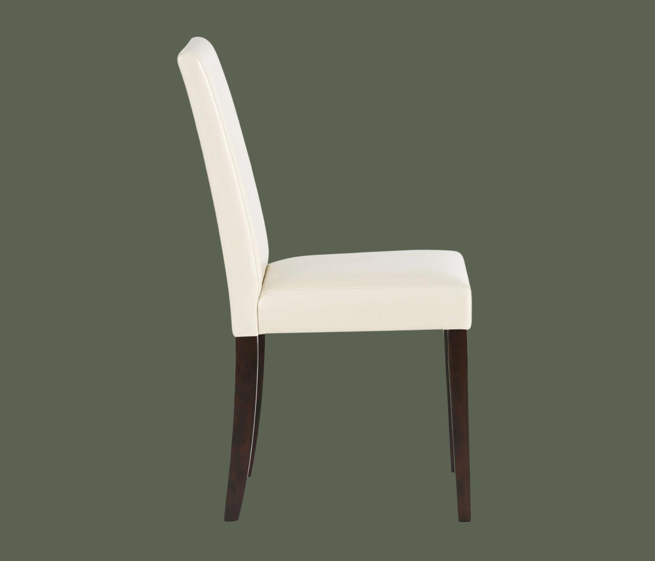 2x Esszimmerstuhl Kunstleder Creme 