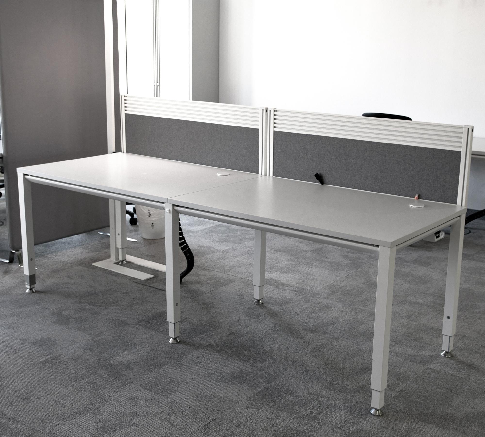 Kleiner Schreibtisch 2er Kombination Weiß