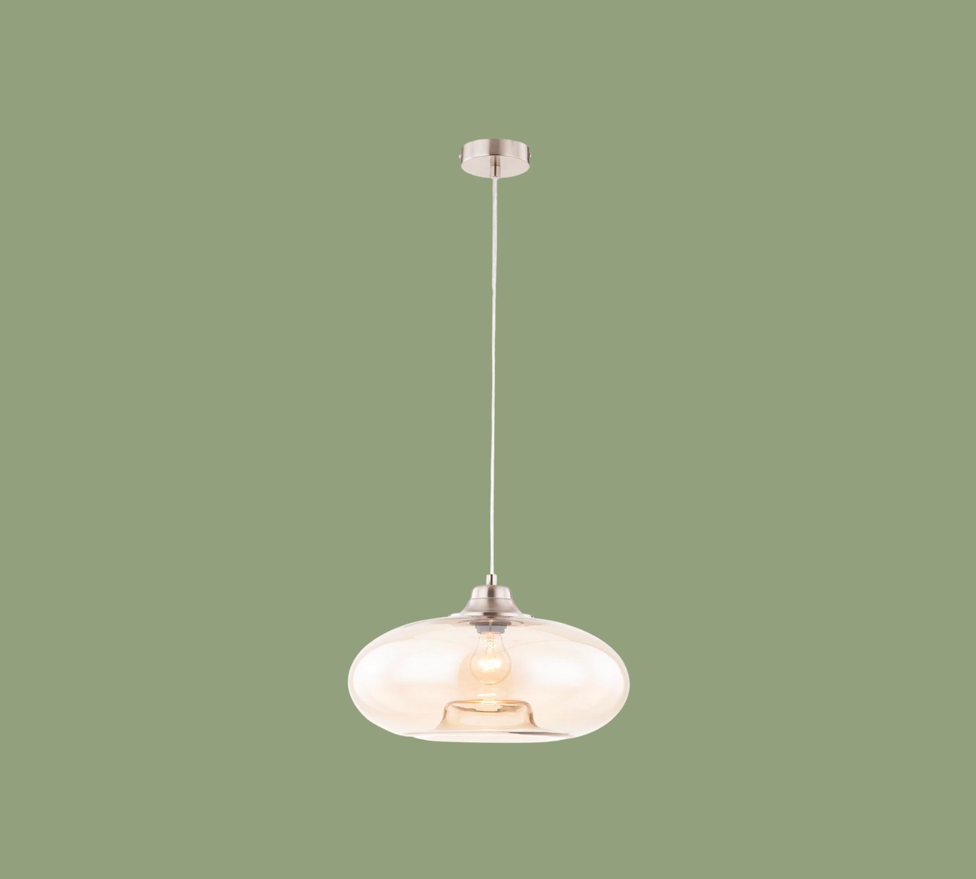 Glass pendant lamp champagne colored