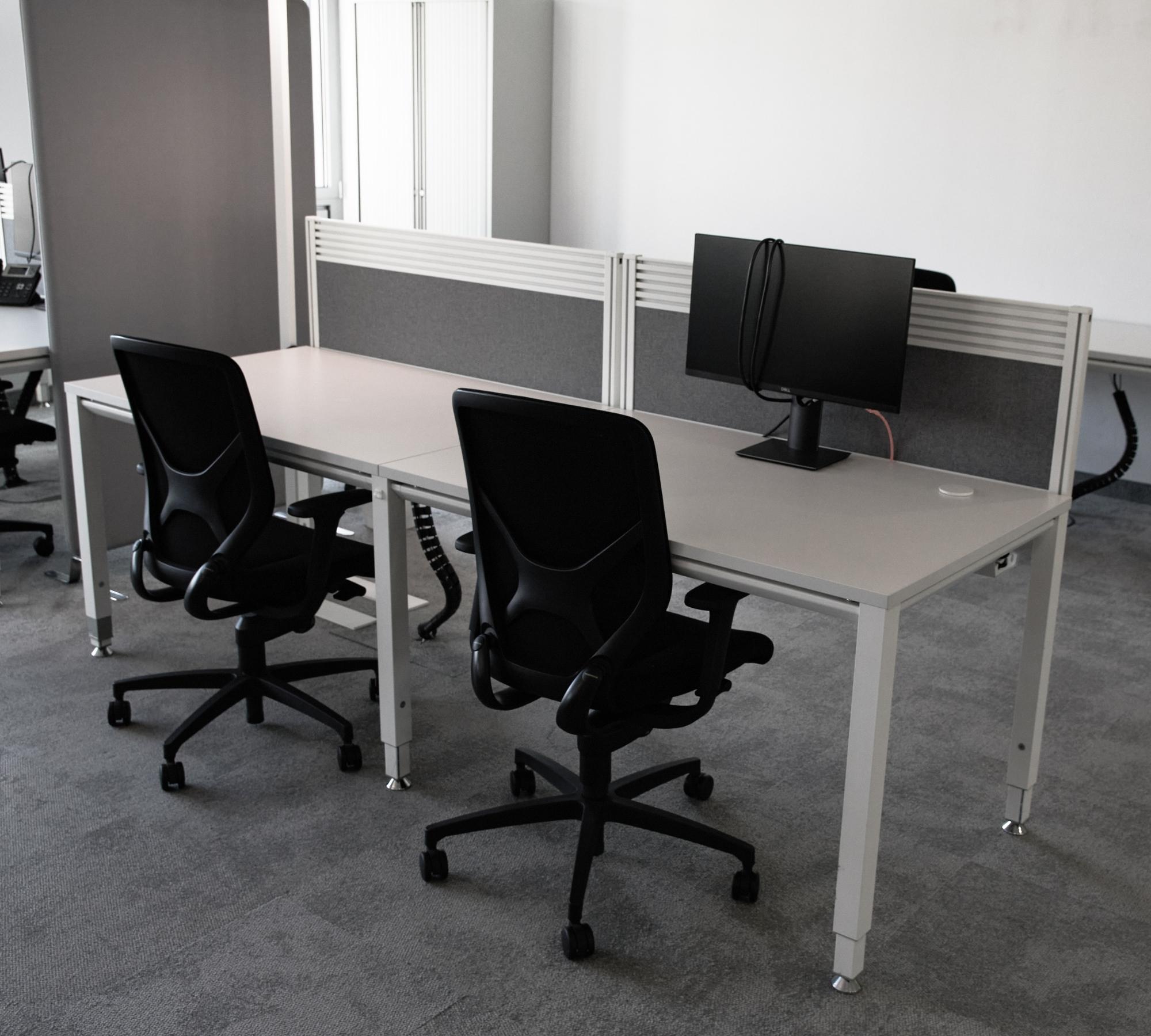 Kleiner Schreibtisch 2er Kombination Weiß