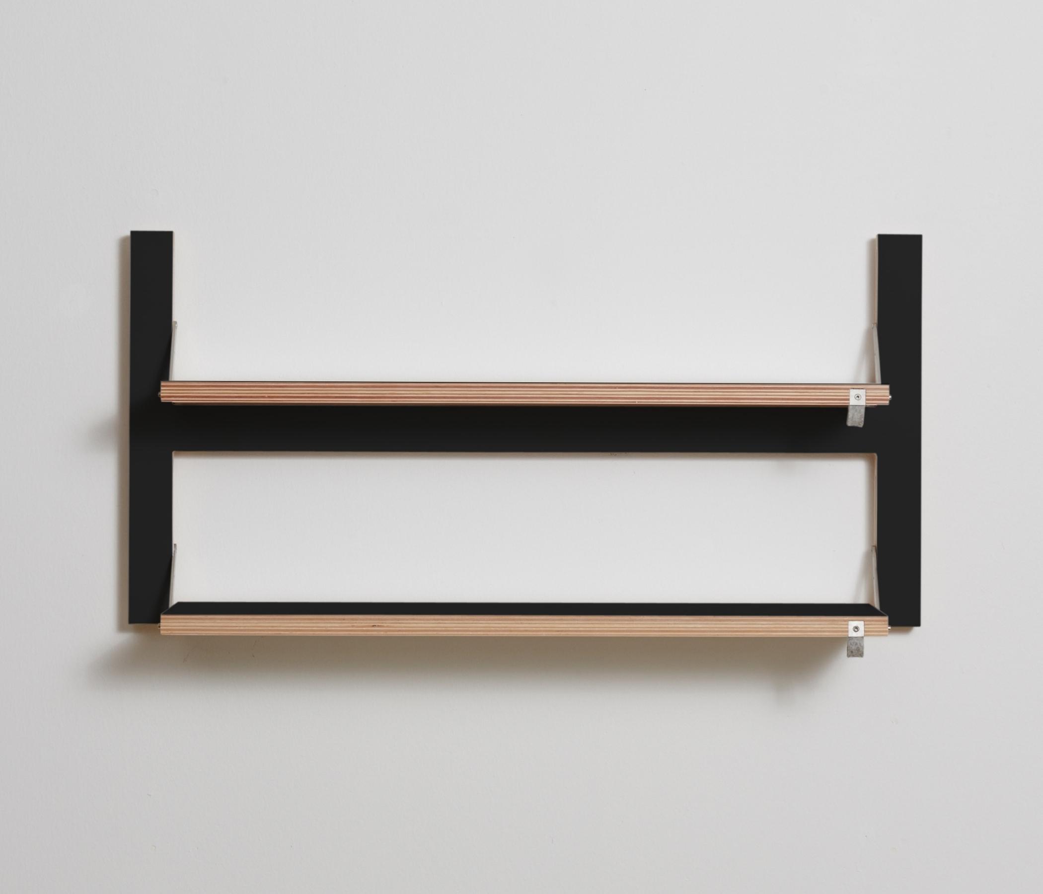 Fläpps Wandregal Holz Schwarz 80 x 40 cm