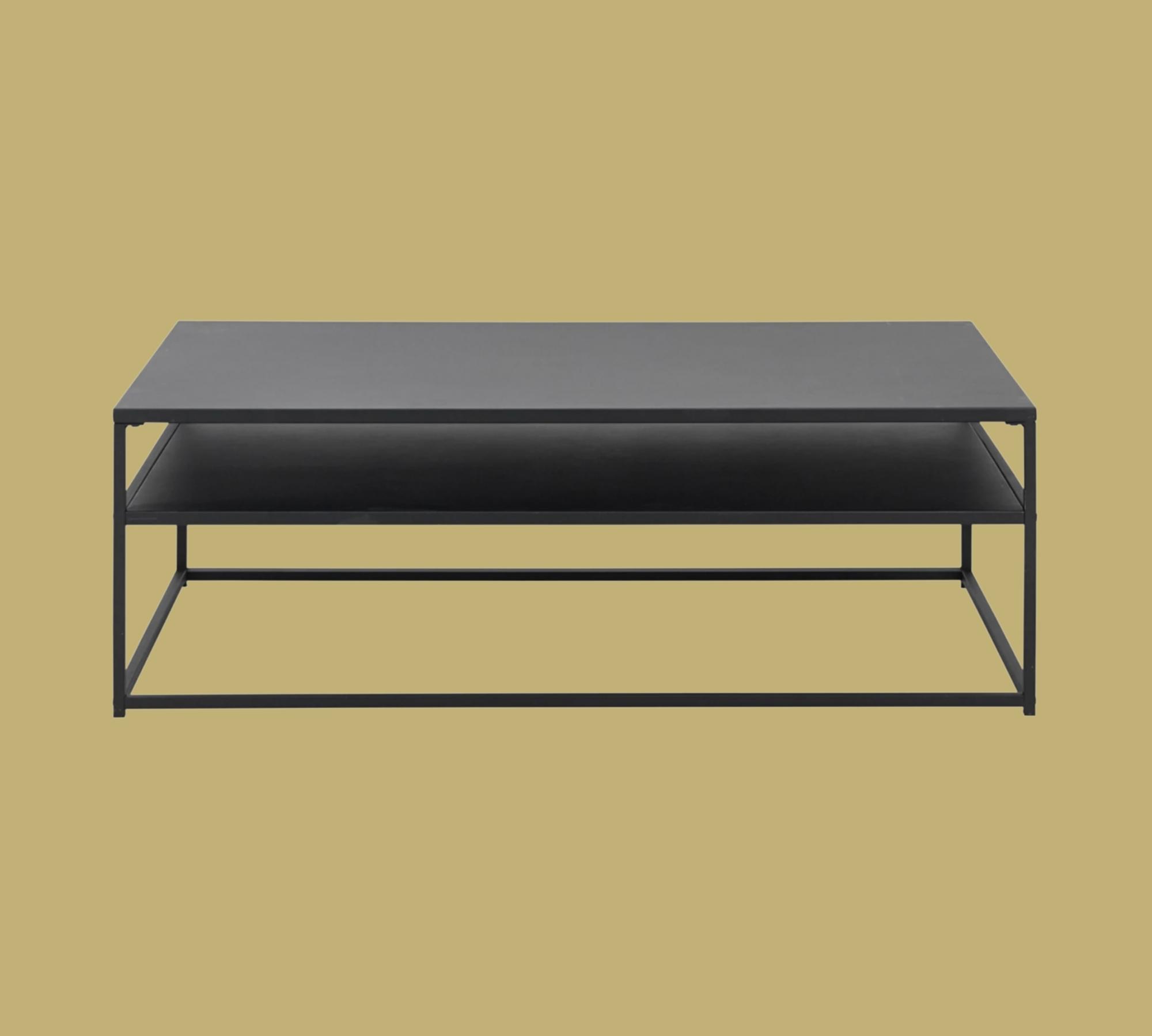 Minimalistischer Couchtisch aus Metall Schwarz
