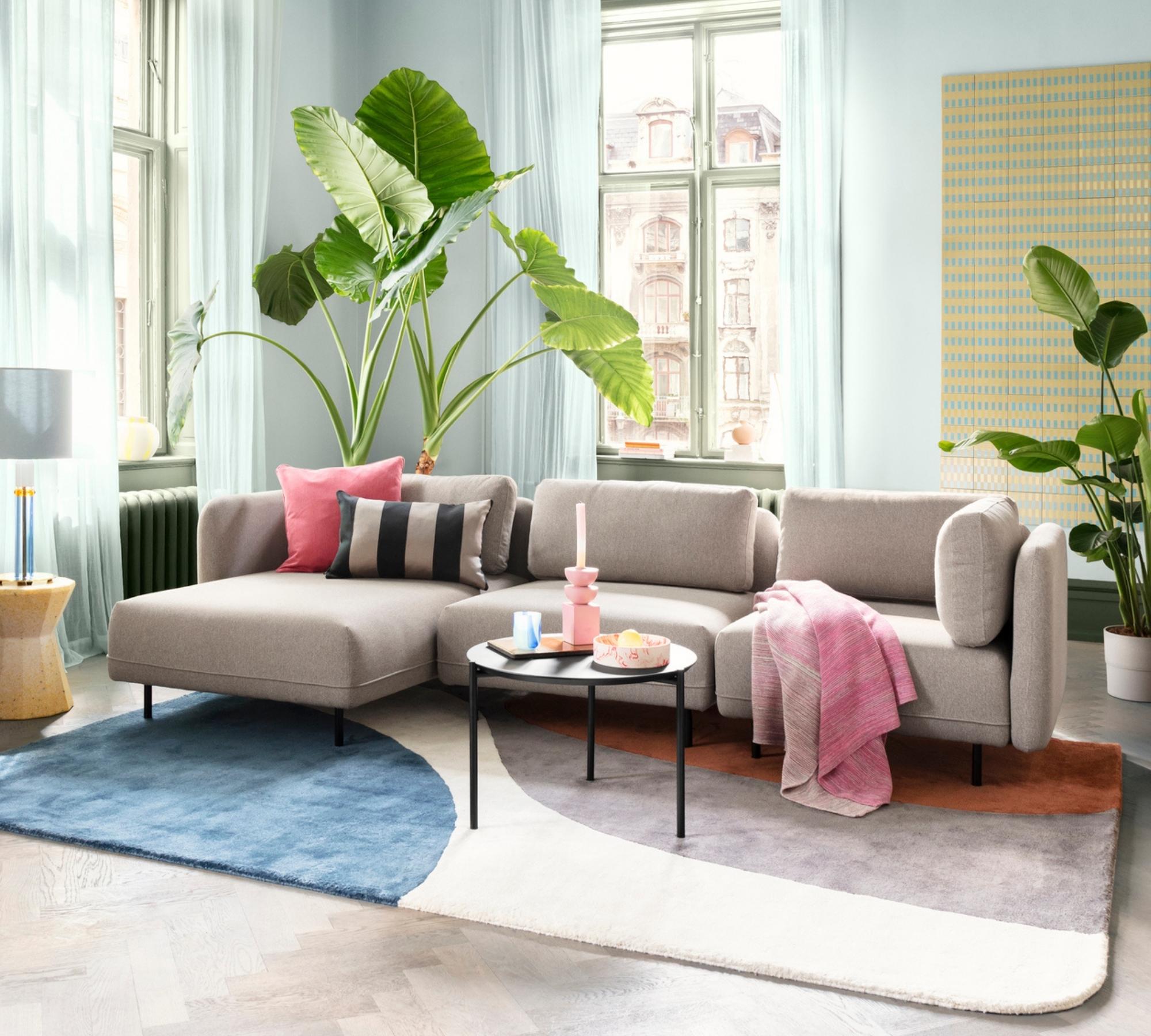 Ellis Sofa mit Récamiere links Beige