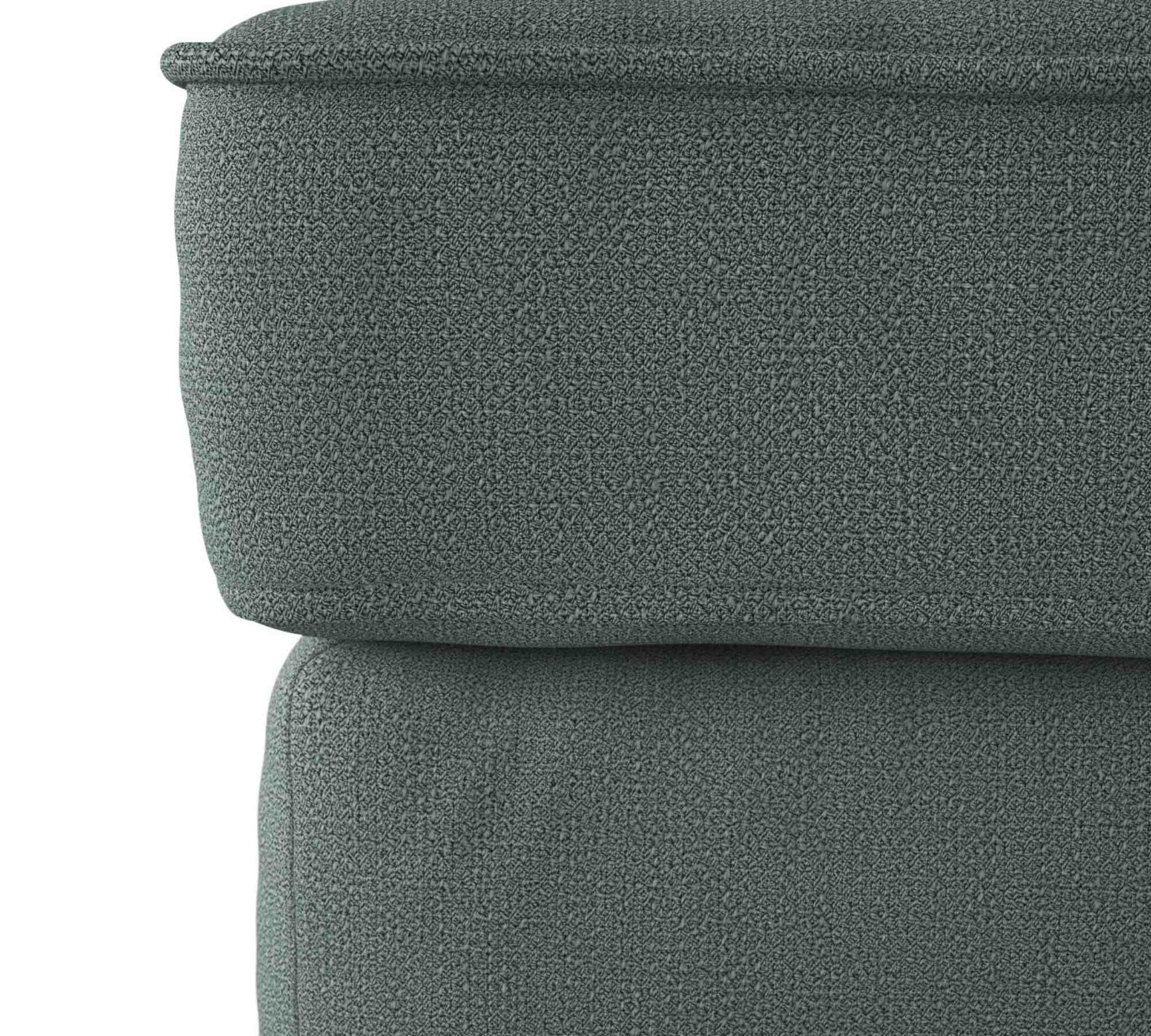 Schlafsofa Sowdon mit Récamiere Links Blaugrau