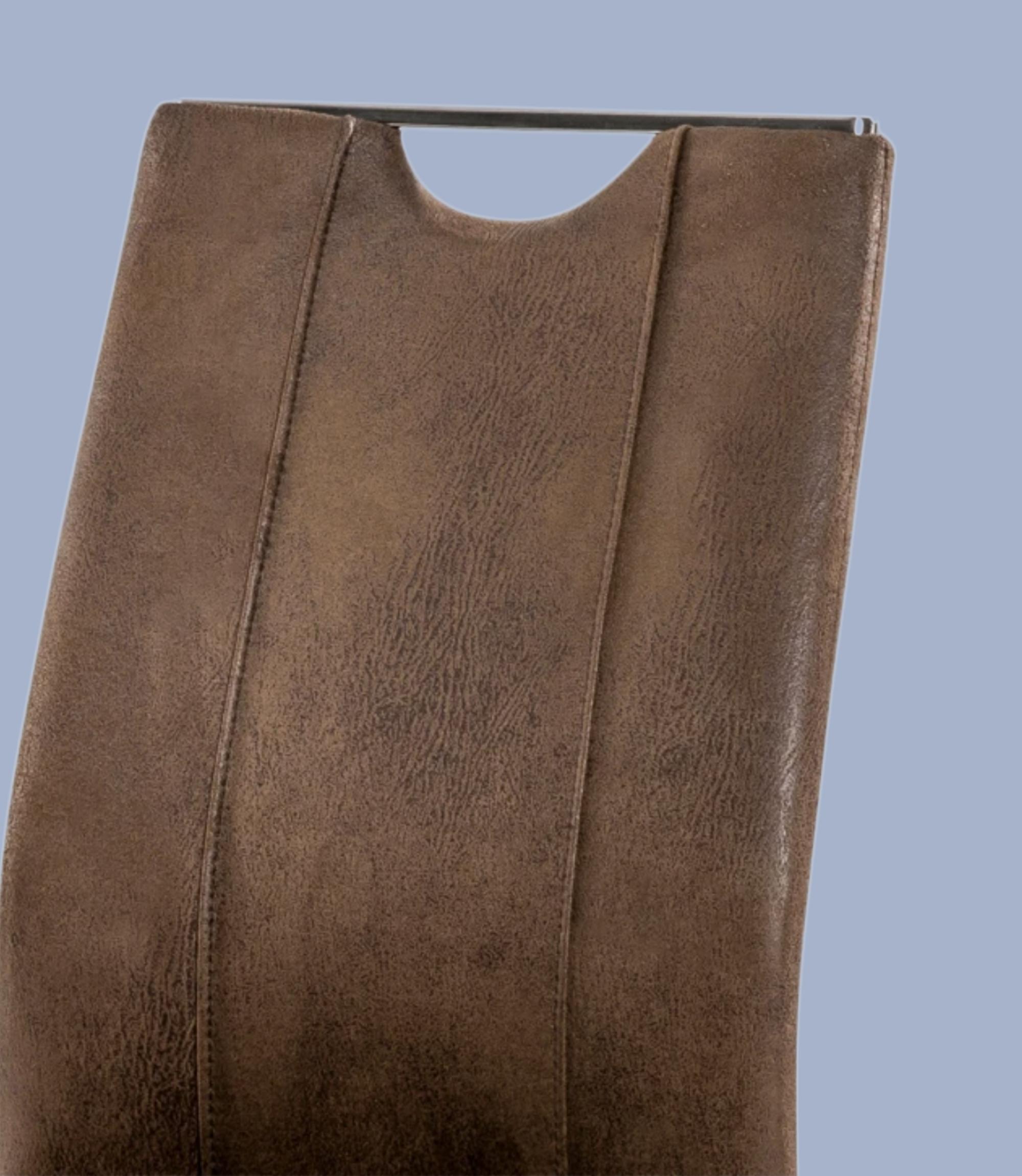 2x Freischwinger Mikrofaser Braun