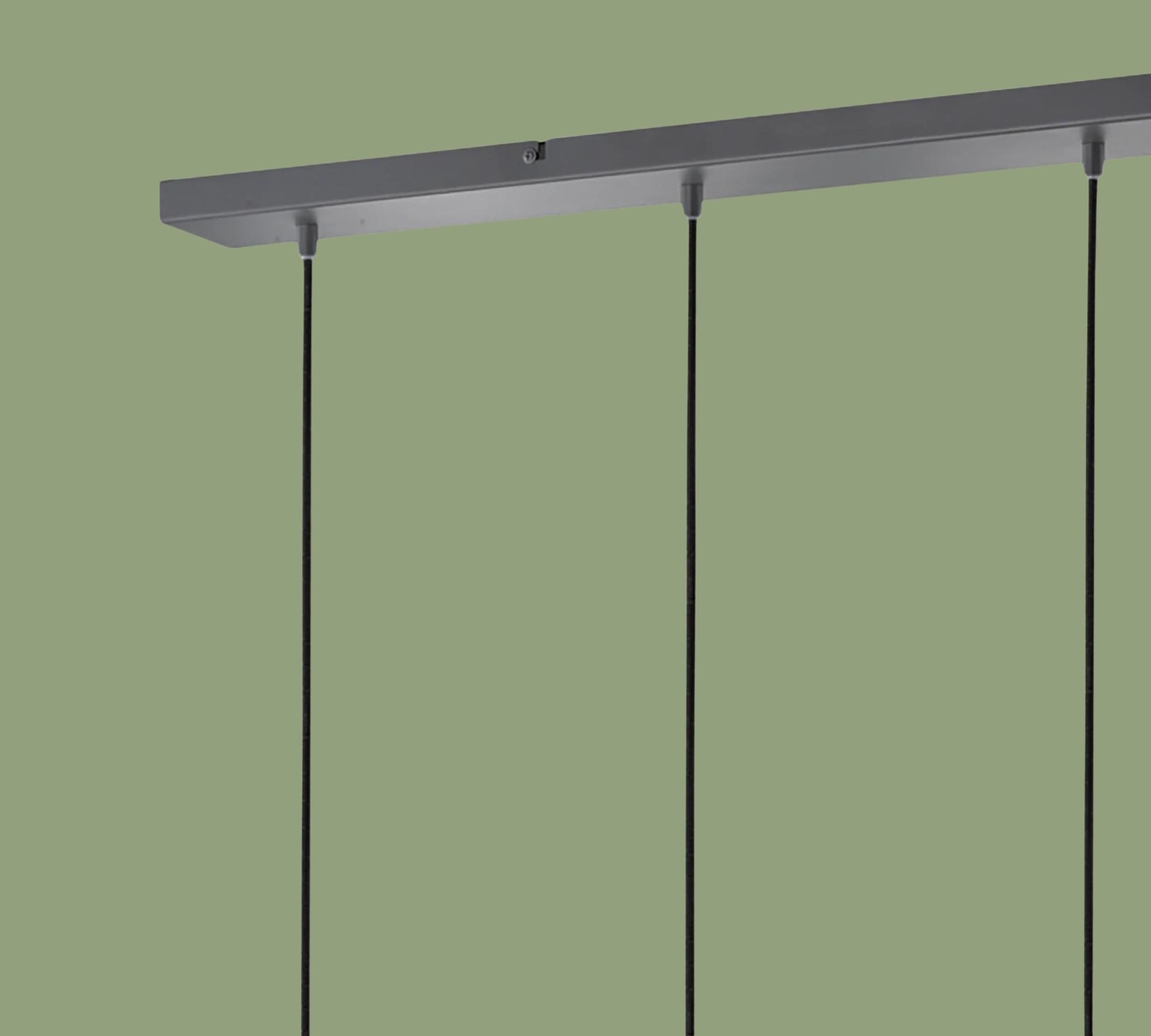 4-light pendant light black and gold