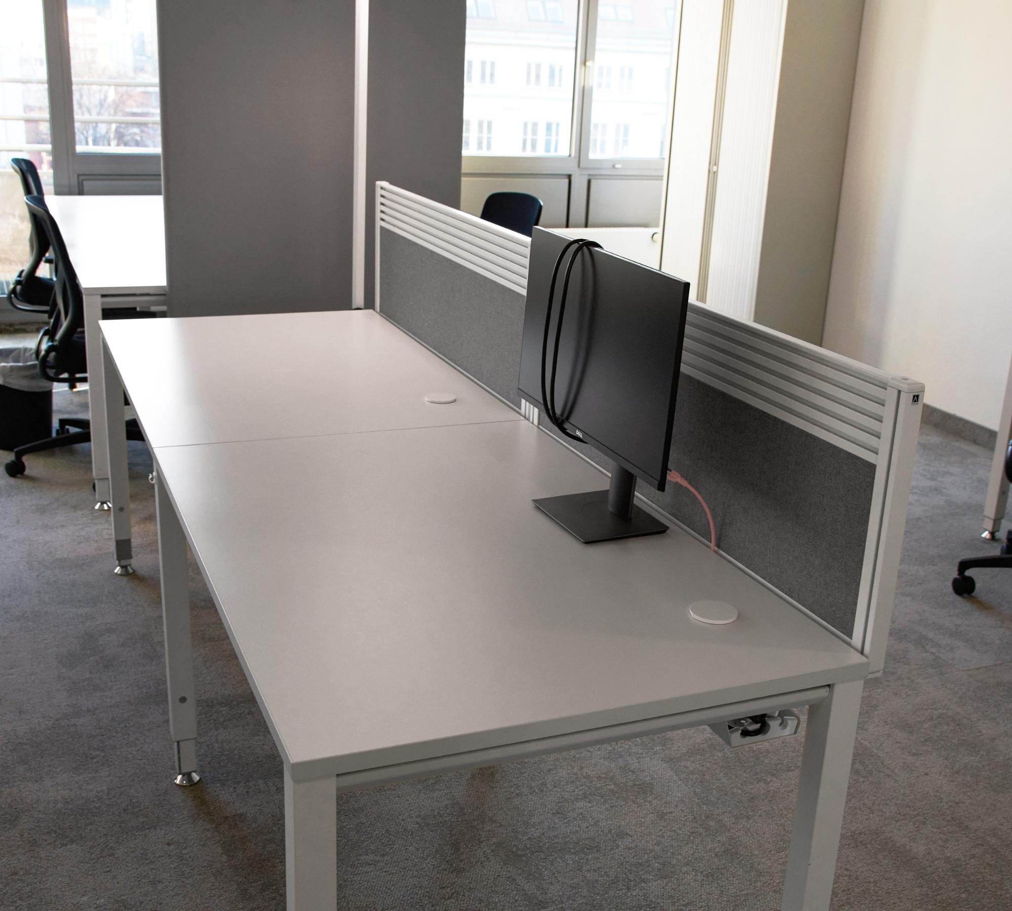 Kleiner Schreibtisch 2er Kombination Weiß