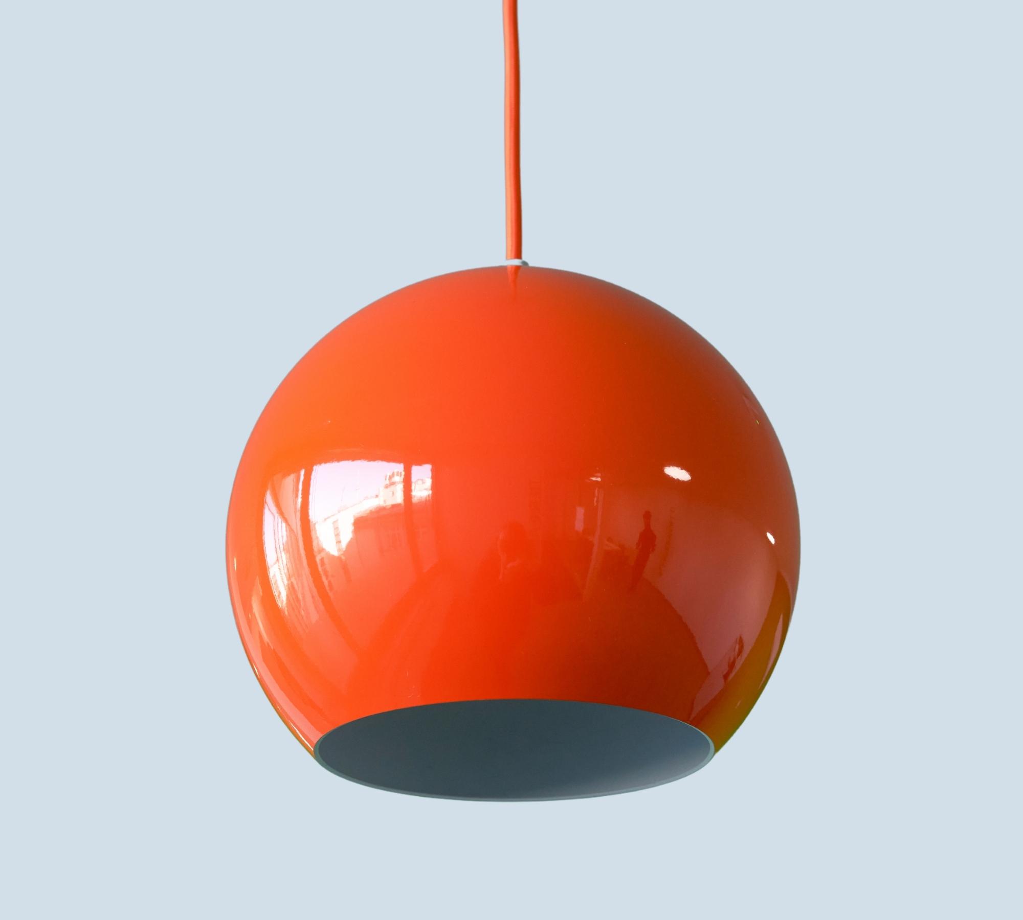 Runde Hängeleuchte Orange 