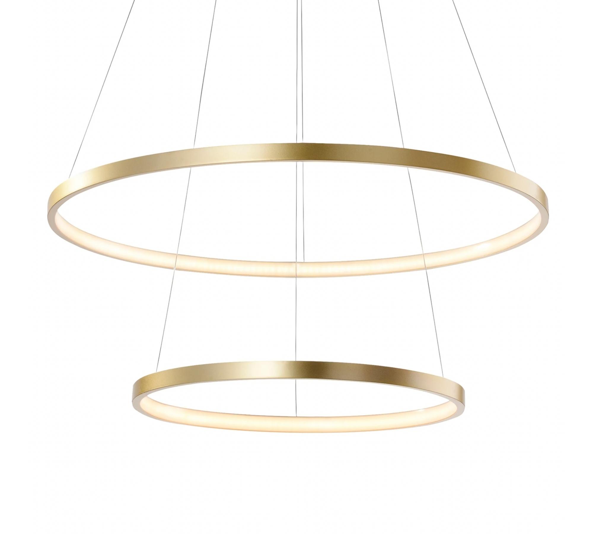 LED pendant lamp Double Circle Gold