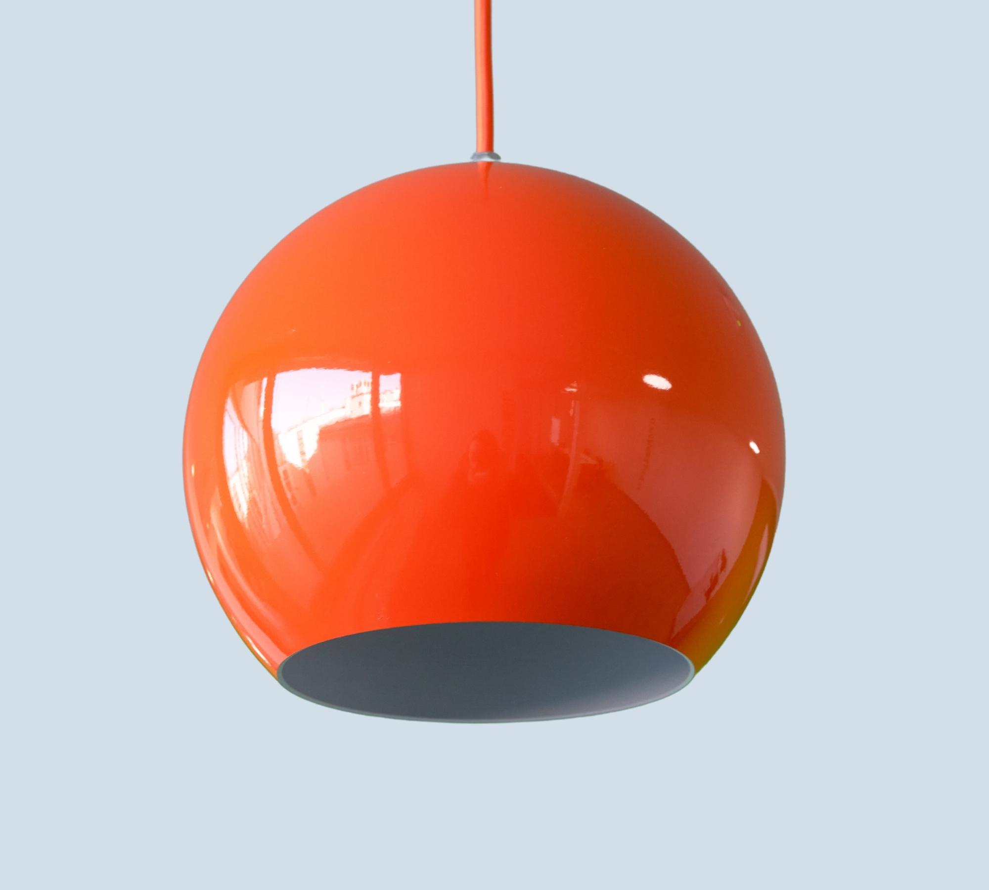 Runde Hängeleuchte Orange 