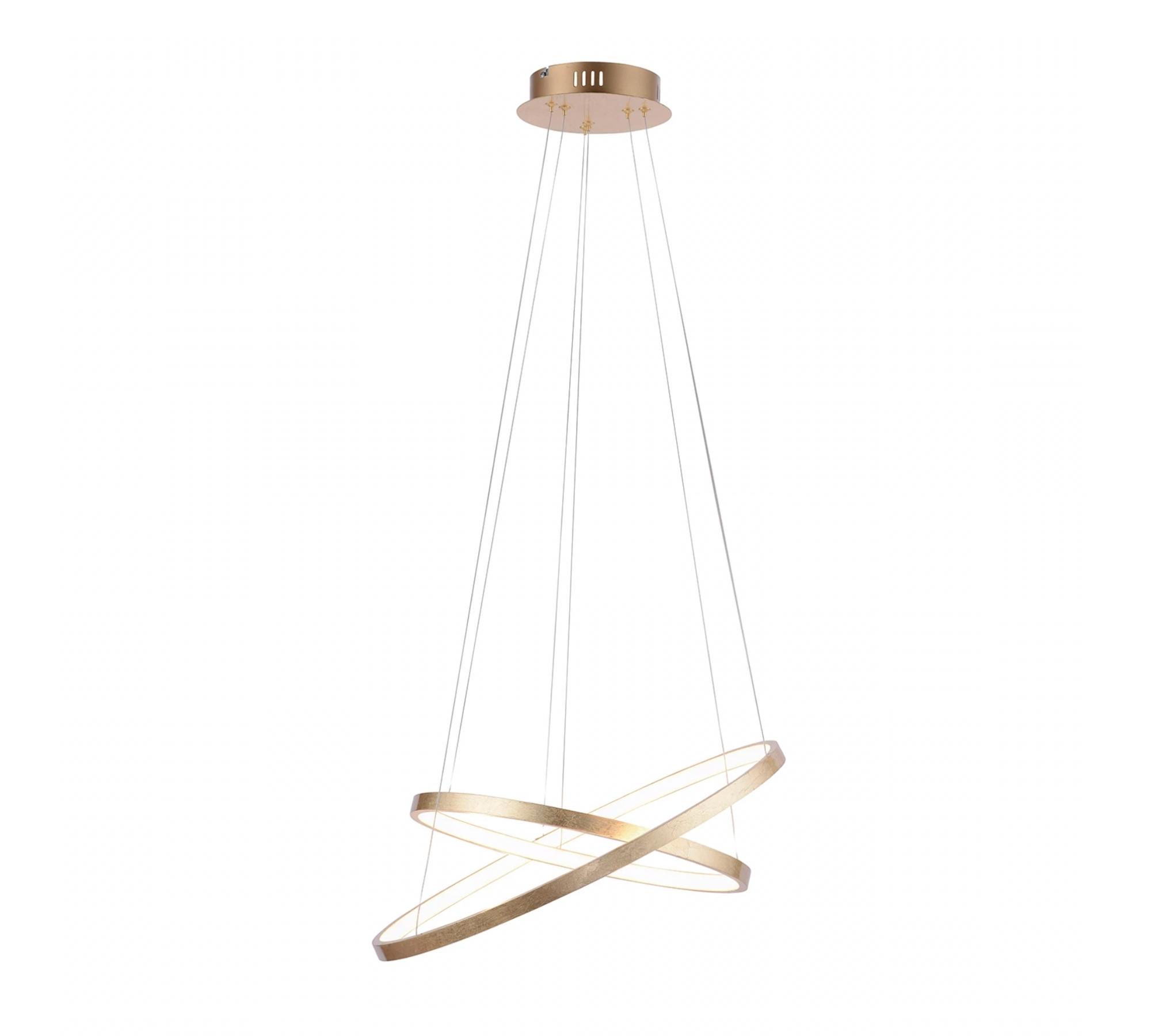LED-Pendelleuchte Double Circle Gold