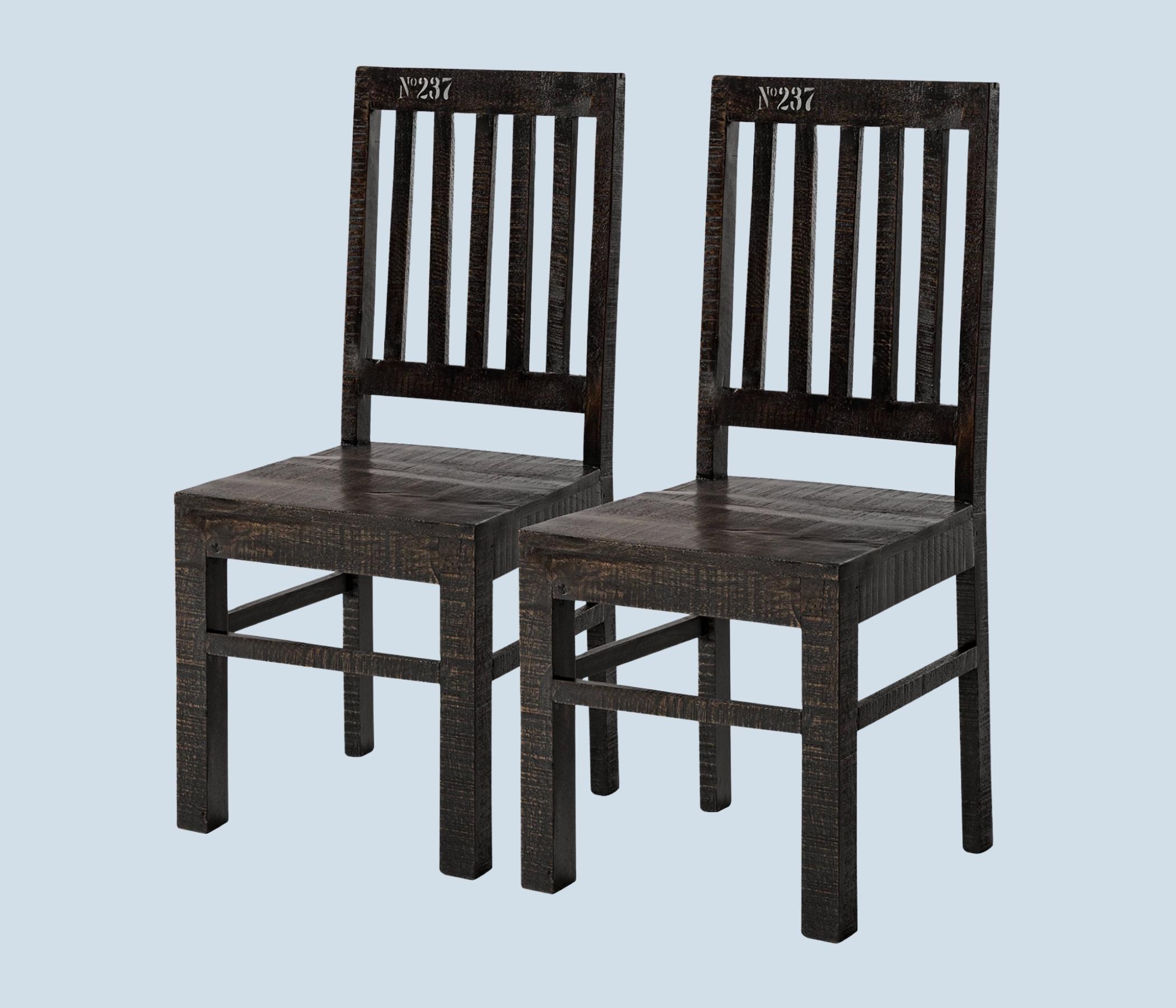 2x Esszimmerstuhl Industriell Mangoholz