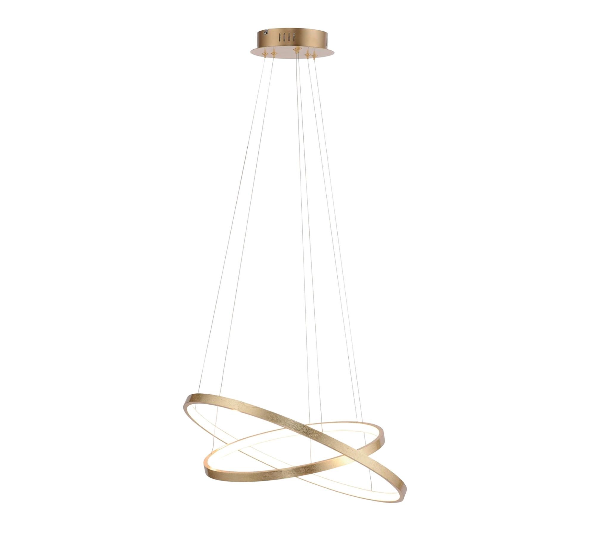 LED-Pendelleuchte Double Circle Gold