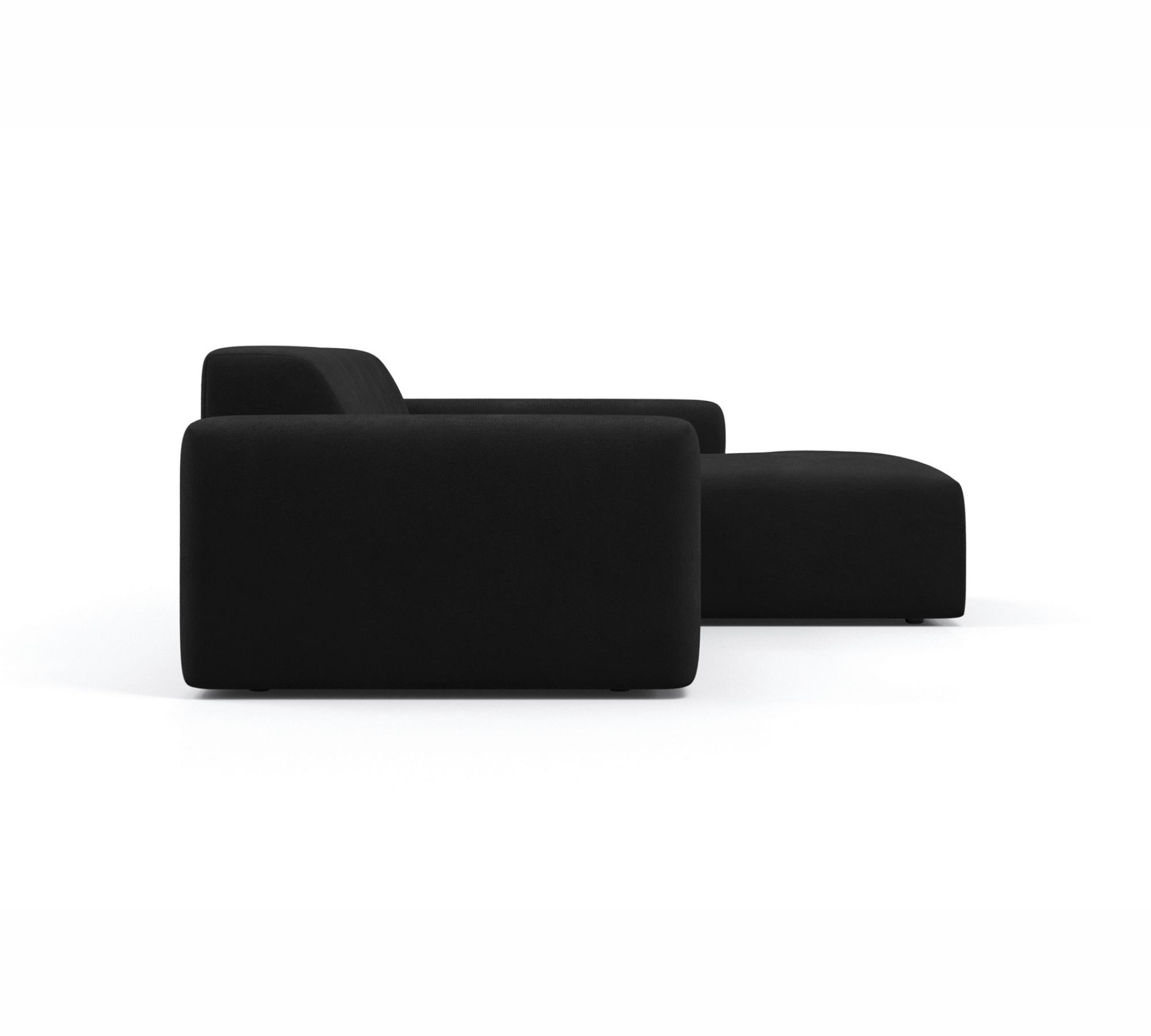 2-Sitzer Karen Récamiere Rechts Samt Schwarz