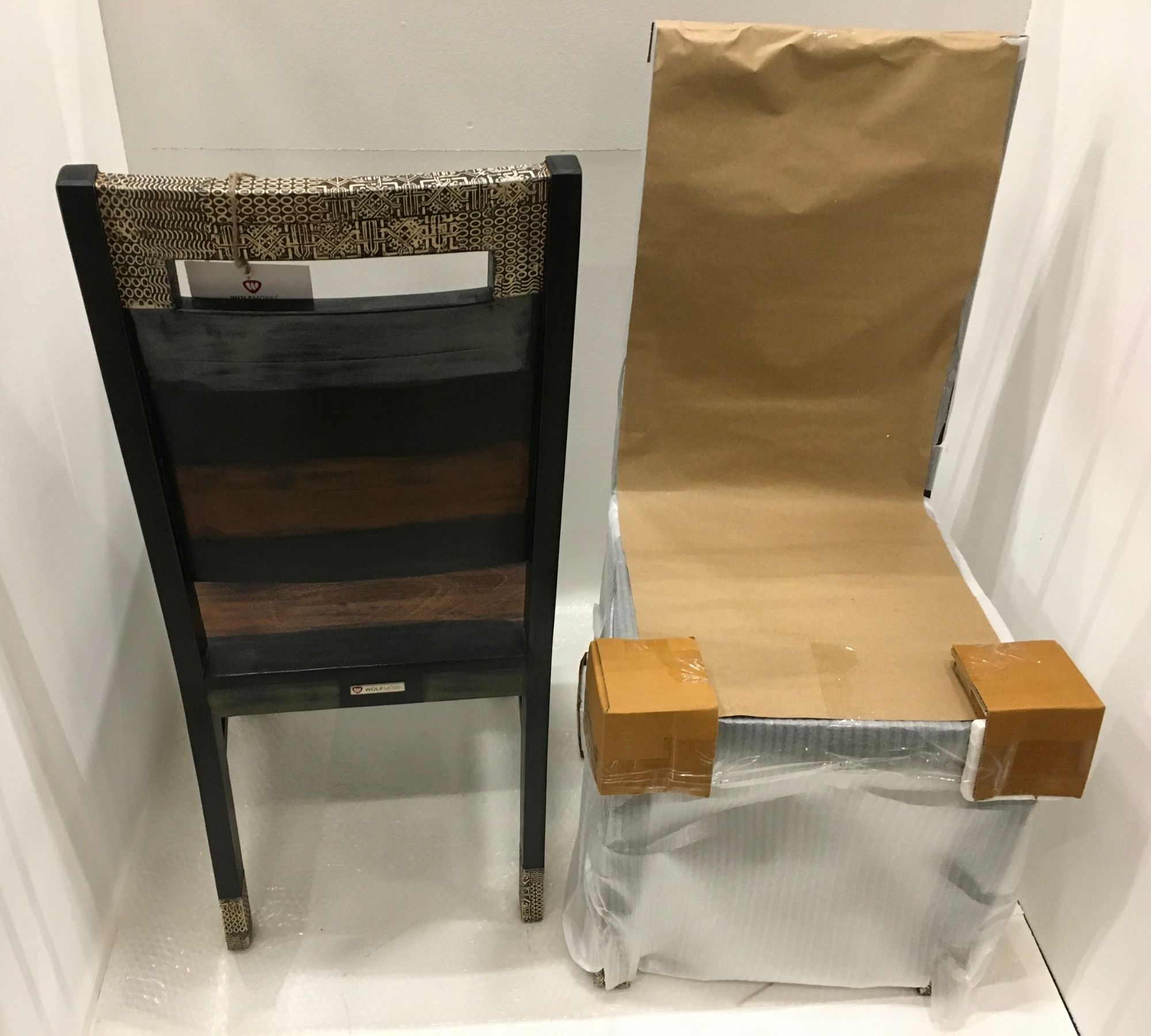 2x Esszimmerstuhl Mangoholz Ethno Look