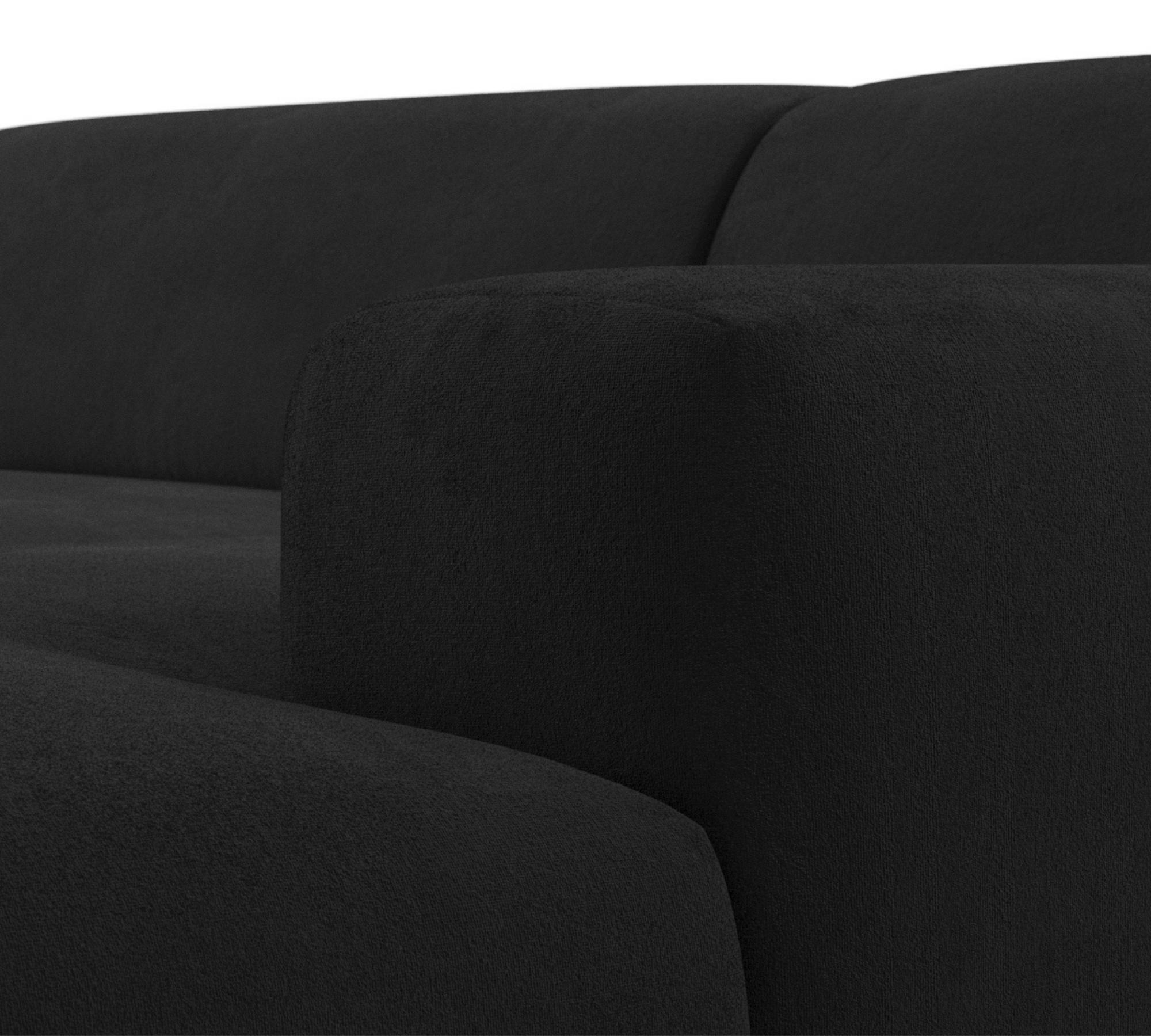 2-Sitzer Karen Récamiere Rechts Samt Schwarz