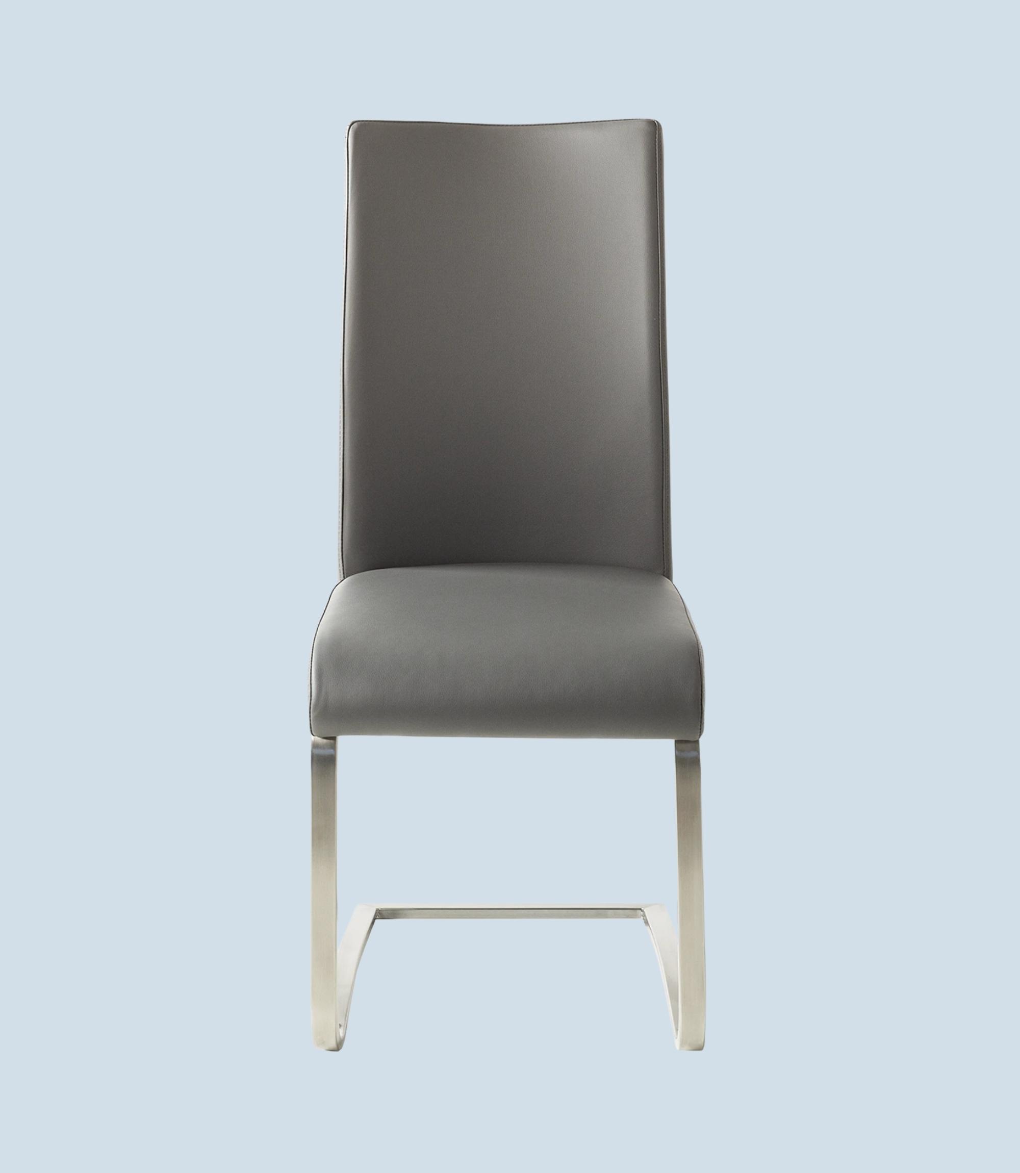 2x Freischwinger Lederimitat Grau 