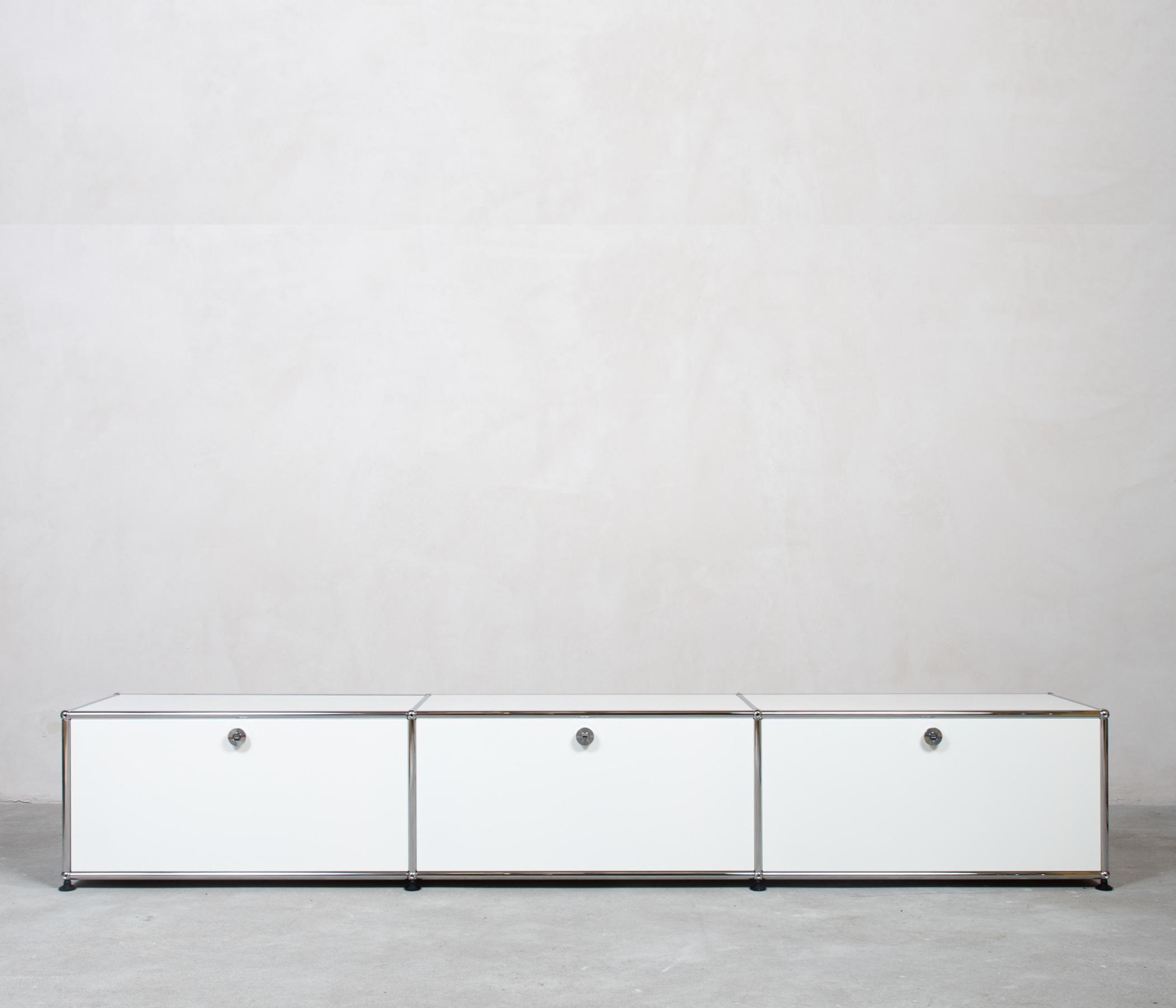 USM Haller Lowboard 3x1 Fächer Reinweiß