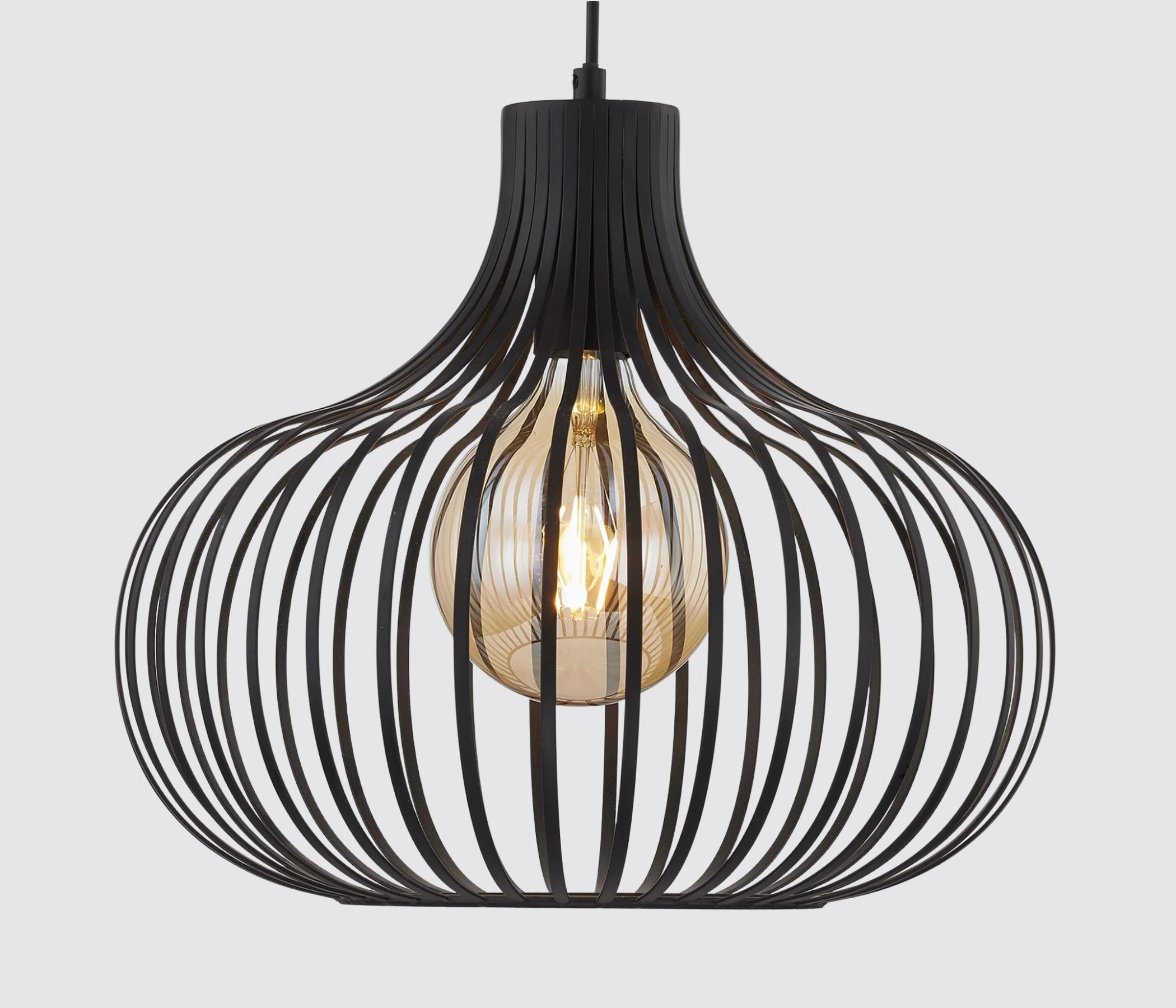 Pendant lamp metal black