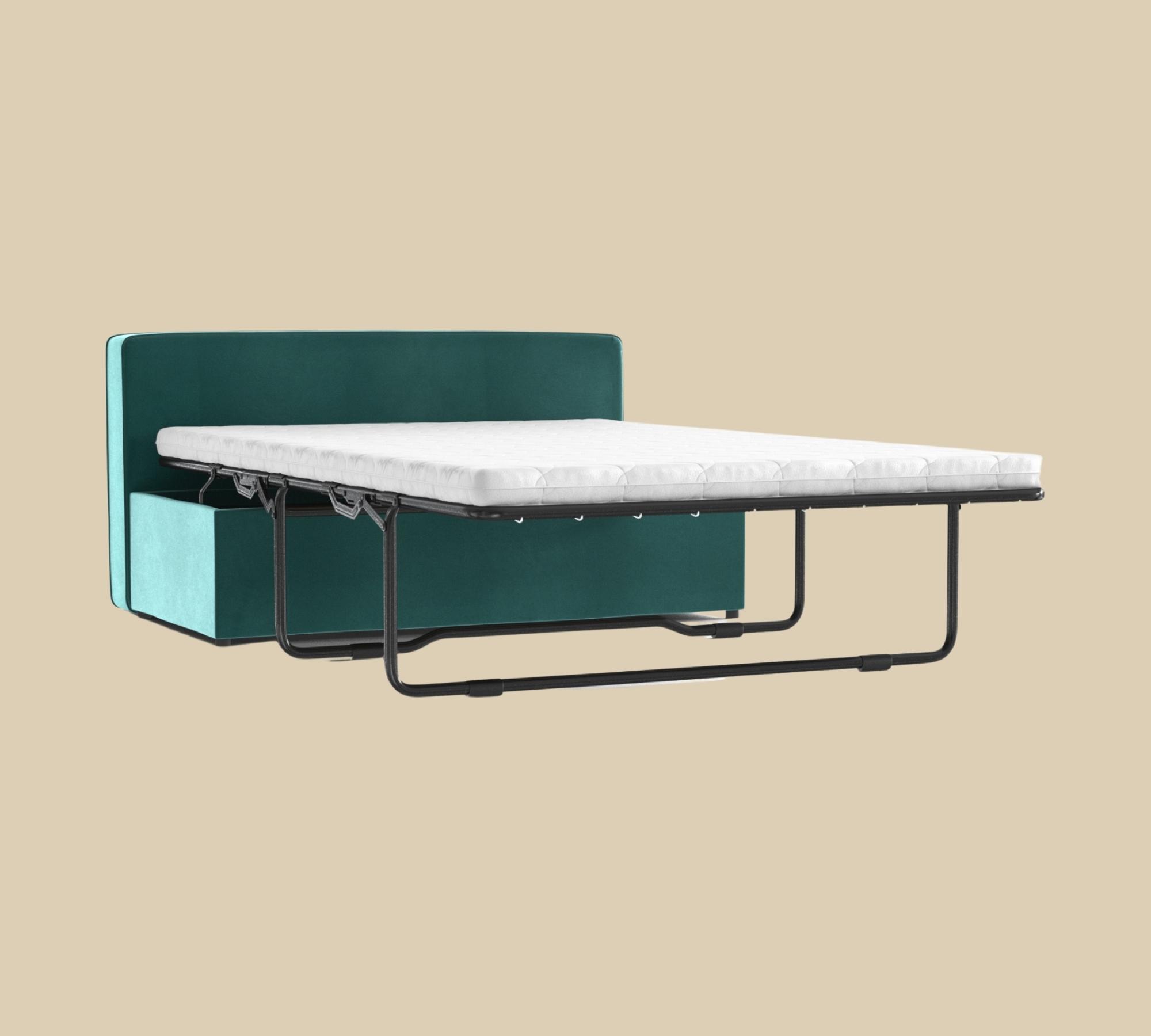 Wandelbare Sitzbank mit Klappbett 120x190cm Türkis