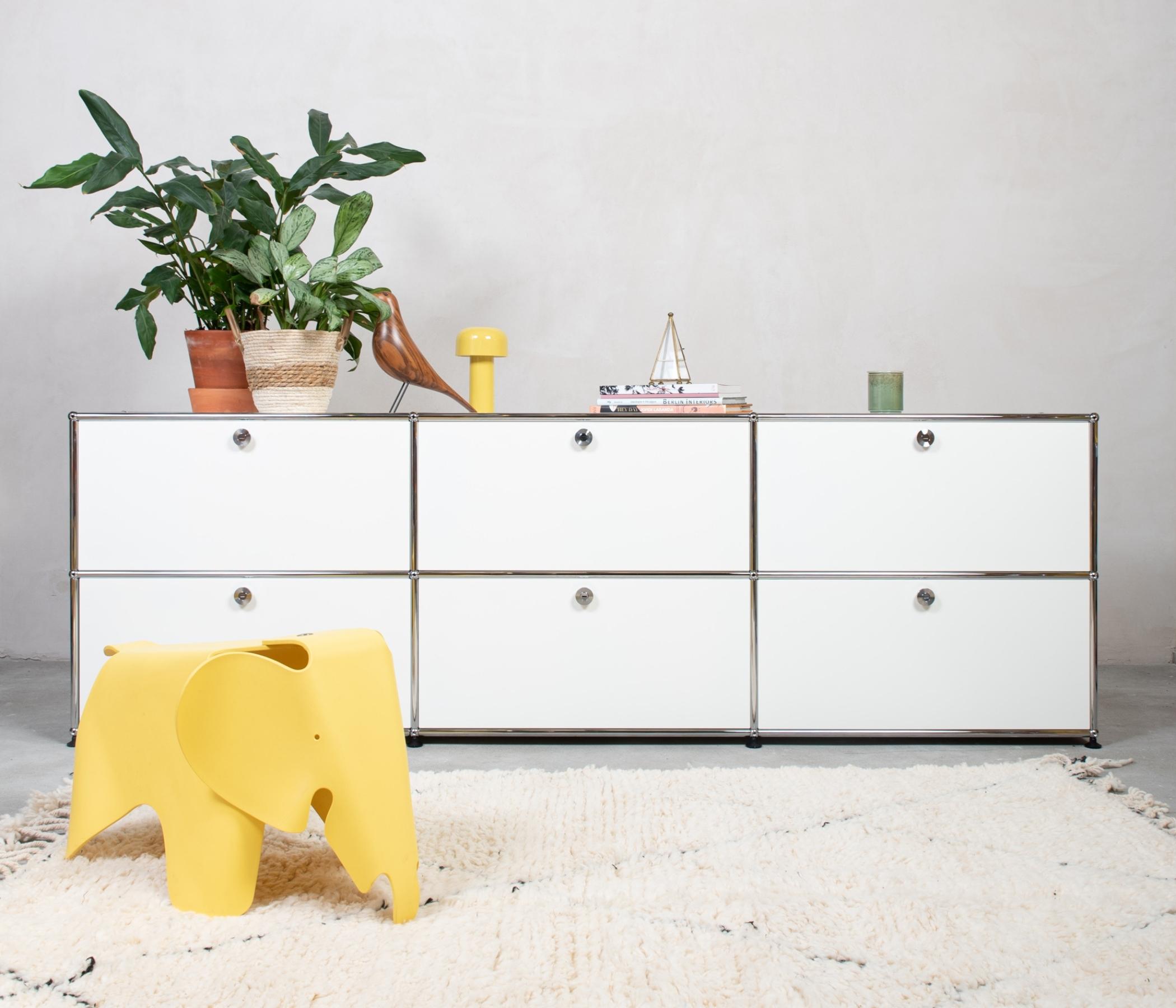 USM Haller Sideboard 3x2 Fächer Reinweiß