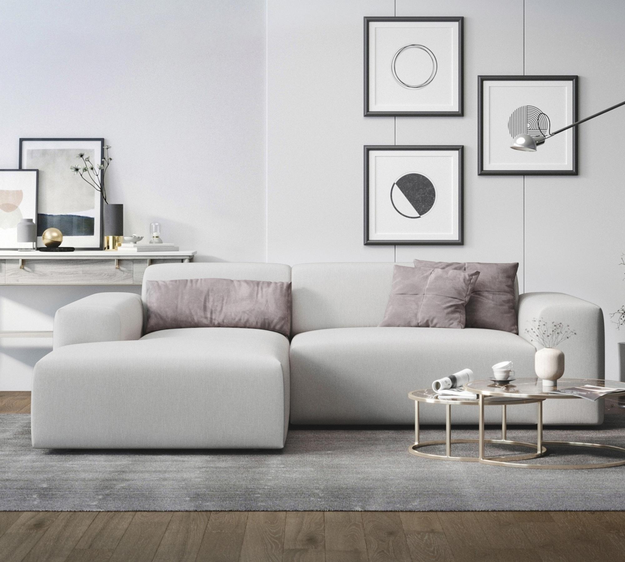 2-Sitzer Sofa Karen Récamiere Links Beige