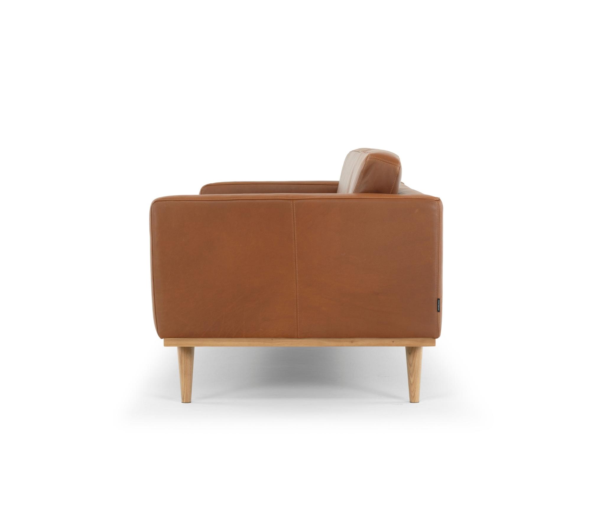 Johan 3-Sitzer Sofa Leder Cognac