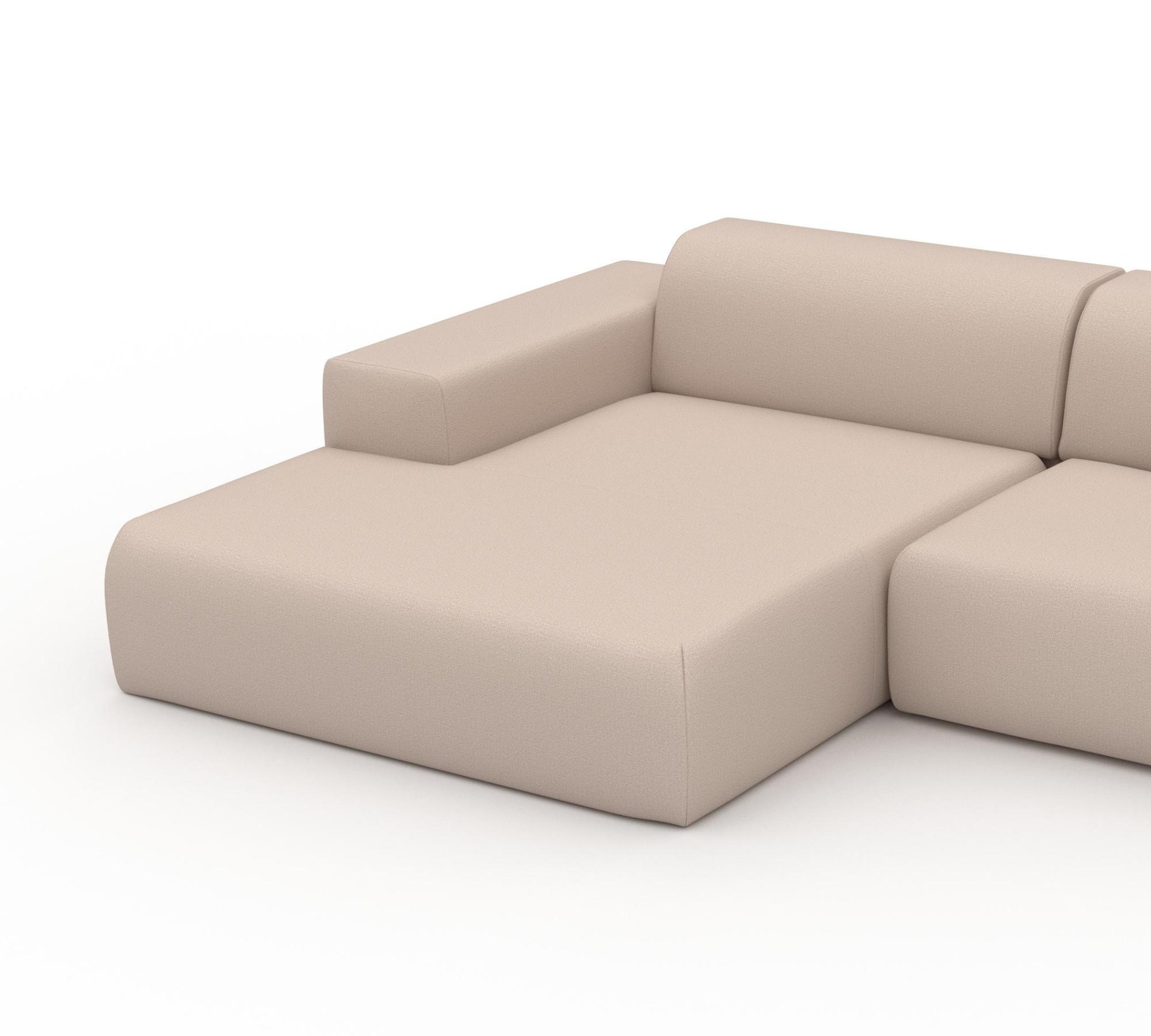 Minimalistisches Ecksofa in L-Form im Scandi Style Beige