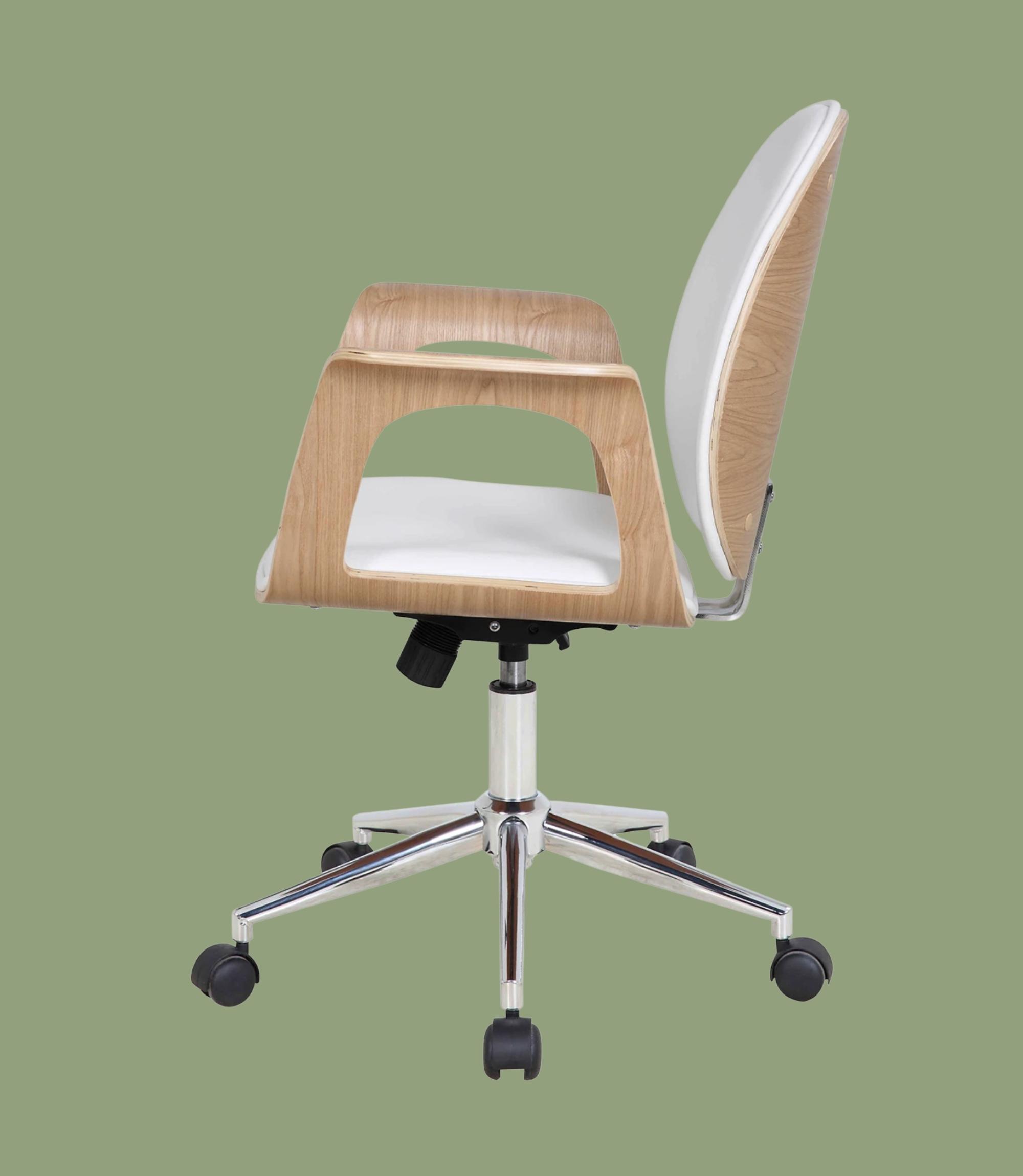 Bürodrehstuhl Kunstleder Weiß