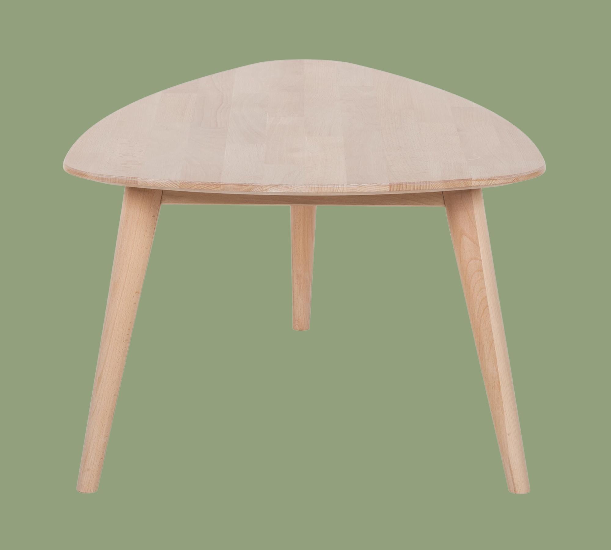 Nierenförmiger Couchtisch Buche Massiv