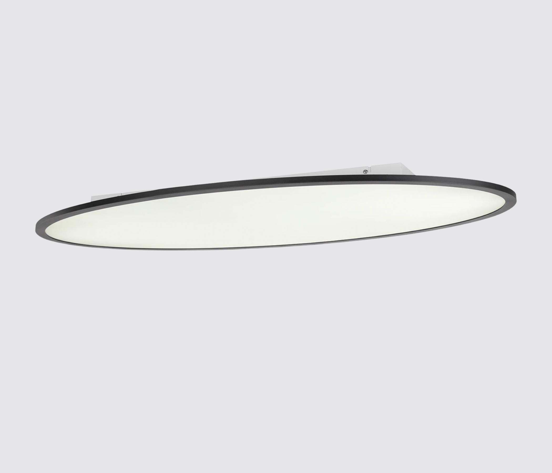 Simplistische LED-Deckenleuchte oval