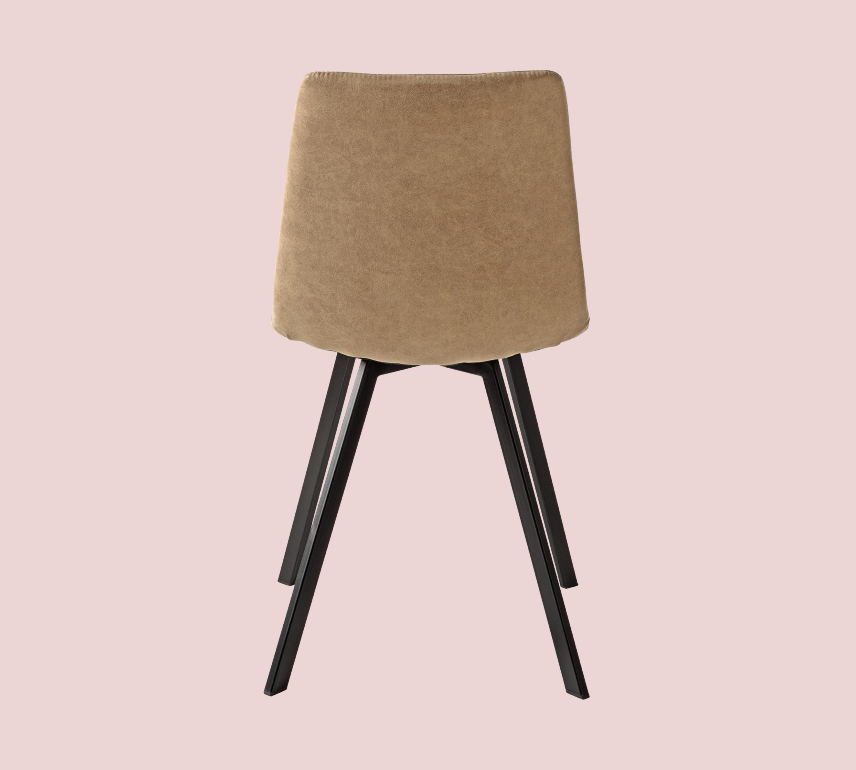 2x Esszimmerstuhl Mikrofaser mit Heftung Beige