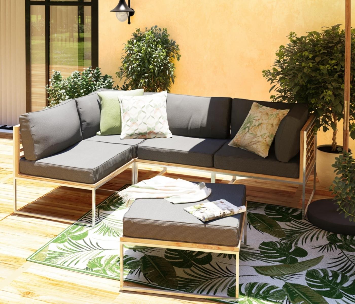 Loungeecke mit Teak 