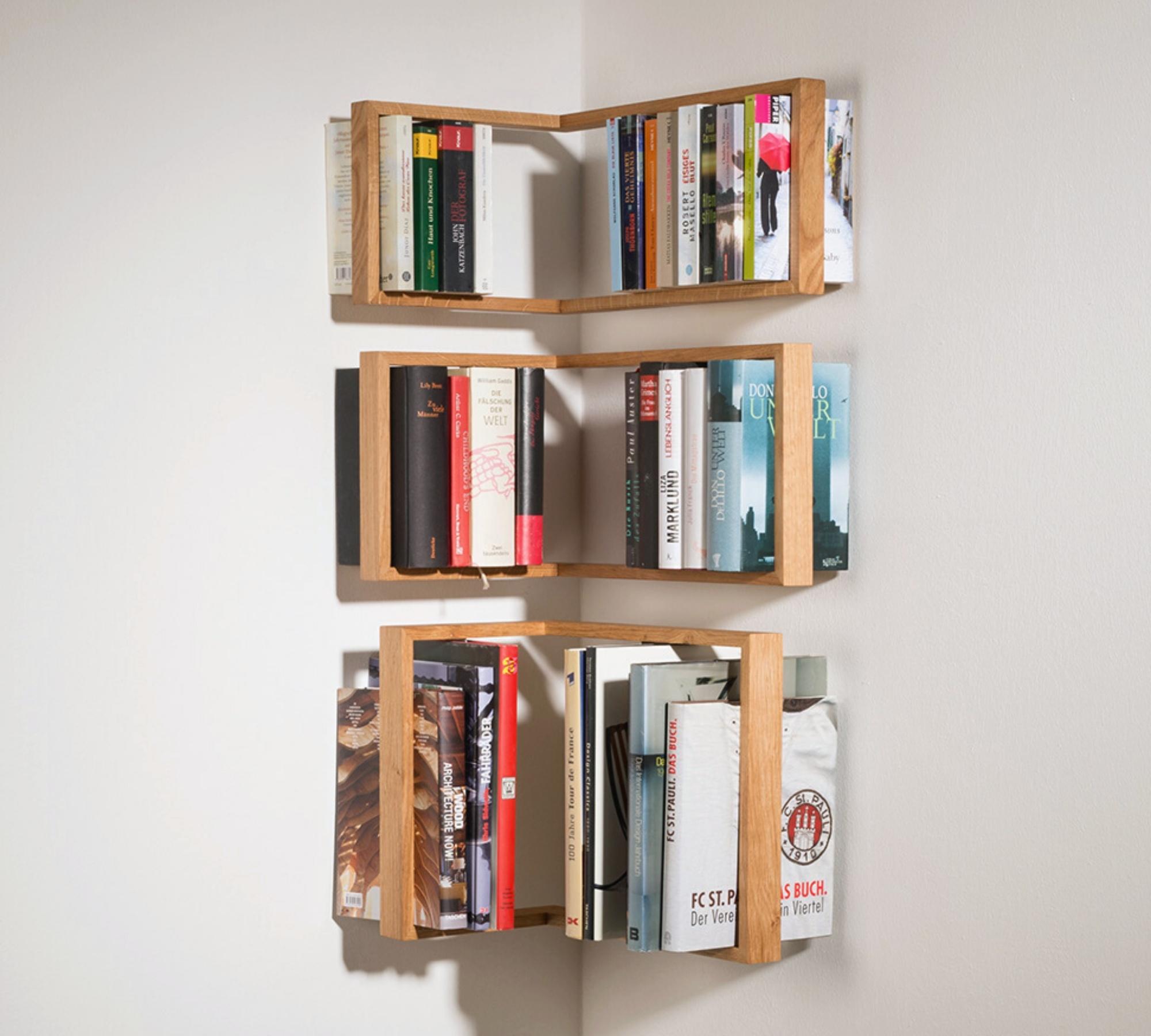 Eckregal Eichenrahmen b-eck1