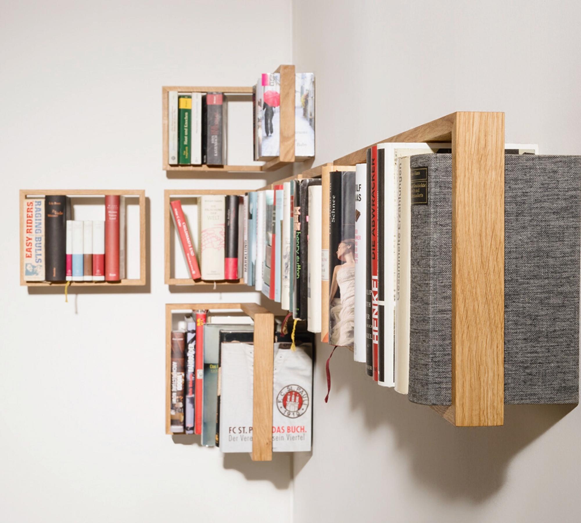 Eckregal Eichenrahmen b-eck1