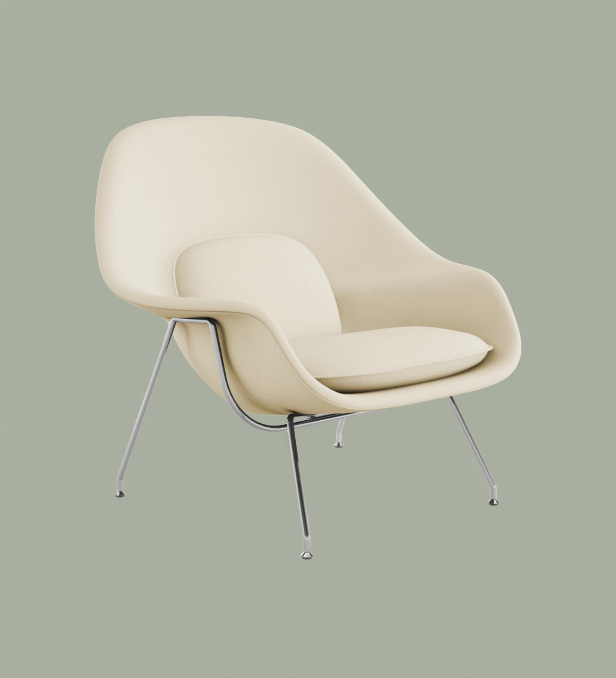 Womb Chair Kunsteder Weiß