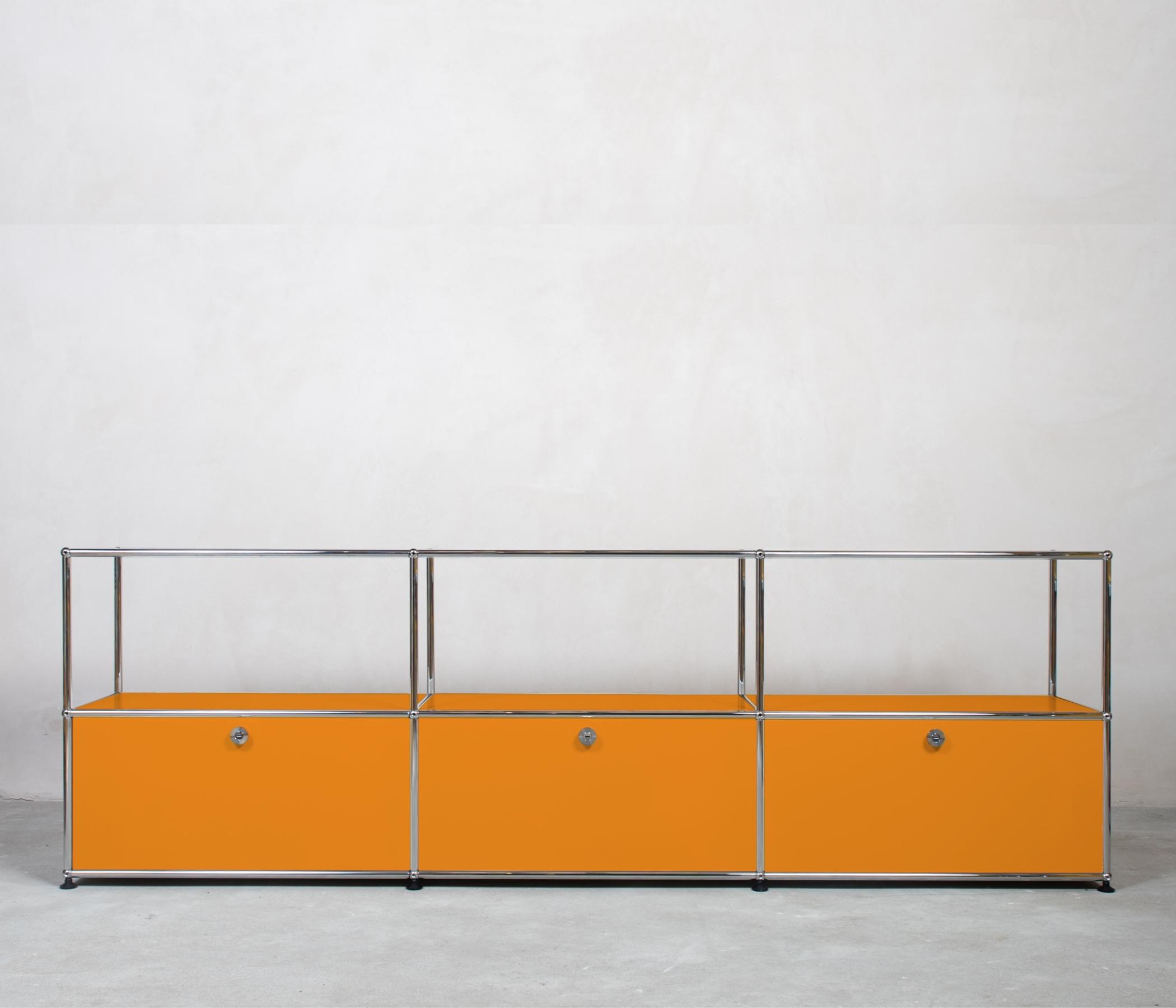 USM Haller Sideboard 3x2 Fächer offen Reinorange