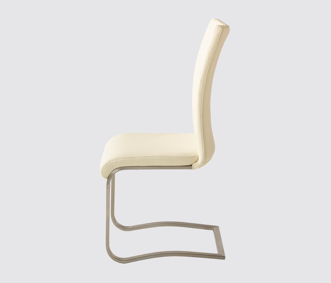 2x High-quality cantilever chairs with real leather cover