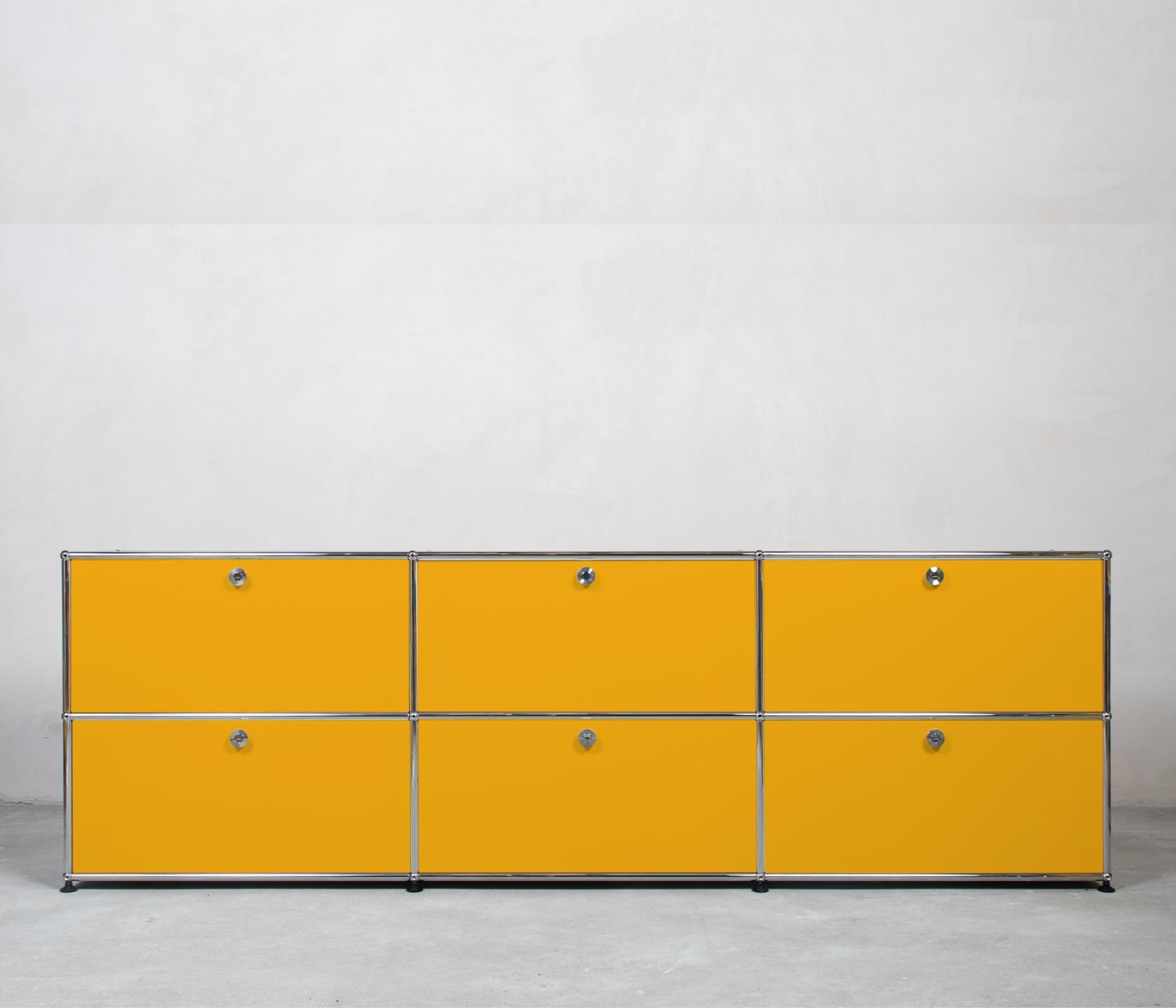 USM Haller Sideboard 3x2 Fächer Goldgelb