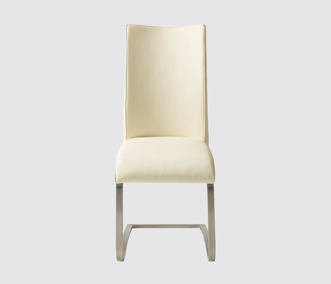 2x High-quality cantilever chairs with real leather cover