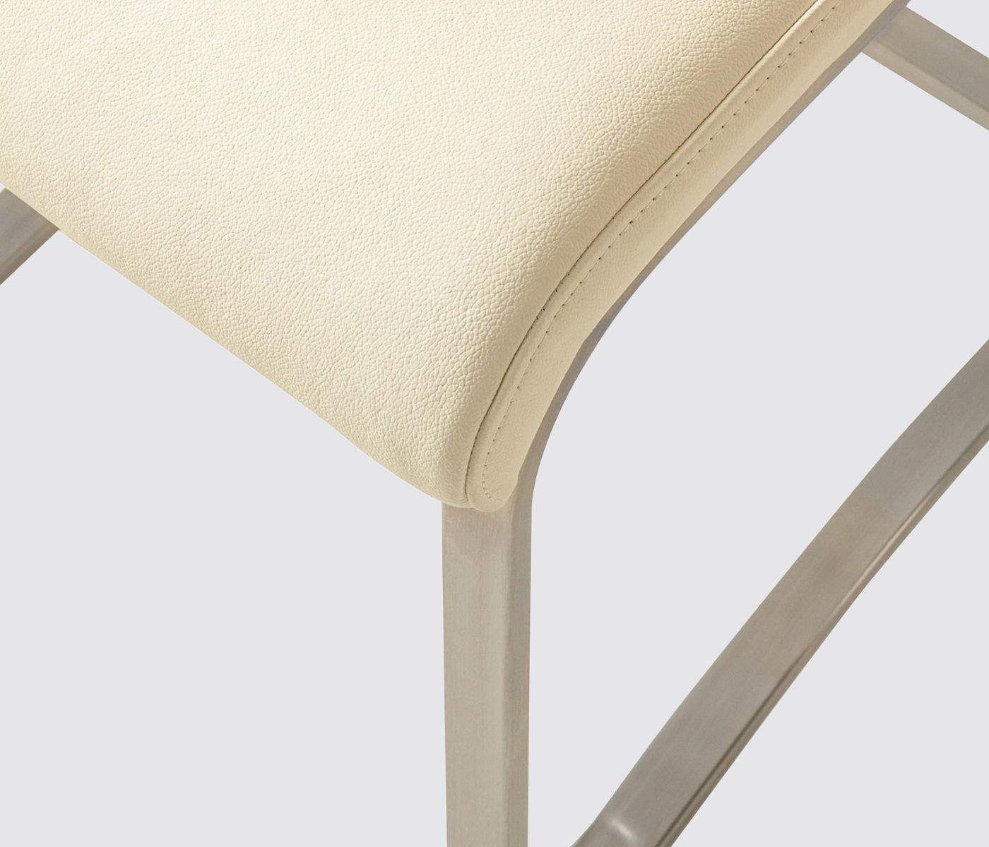 2x High-quality cantilever chairs with real leather cover