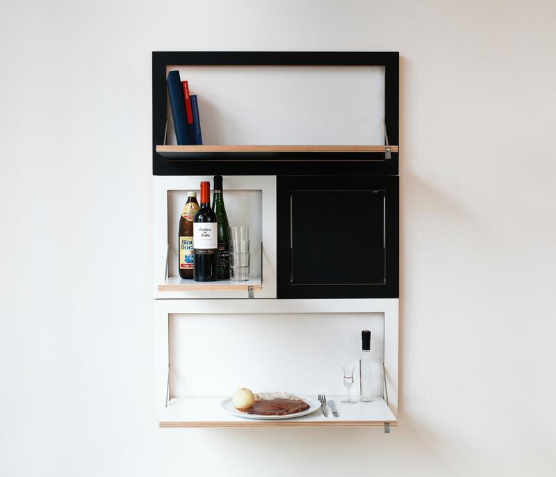 Fläpps Regal Holz Schwarz 40 x 40 cm 