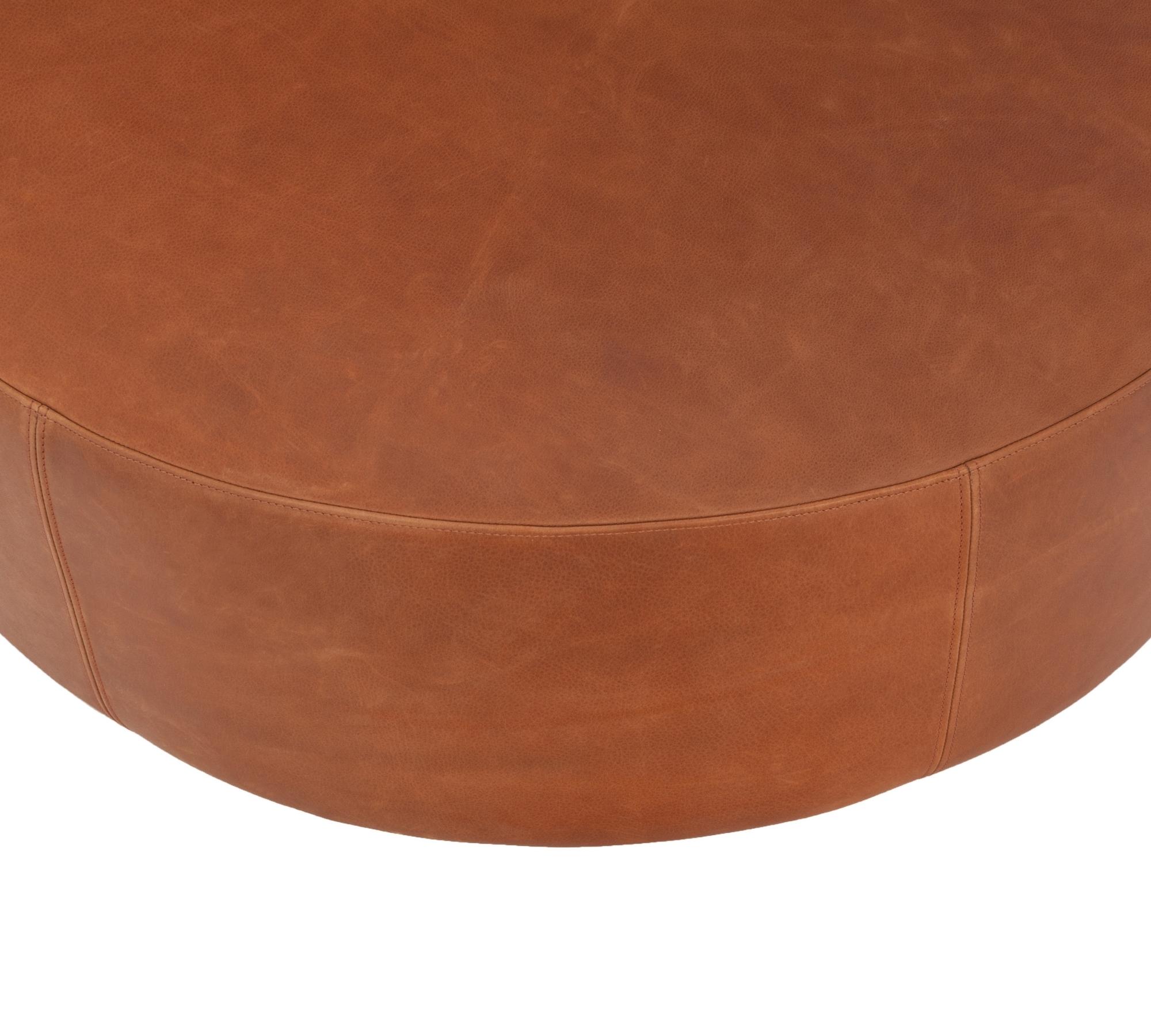 No. 5 Hocker Braun Leder